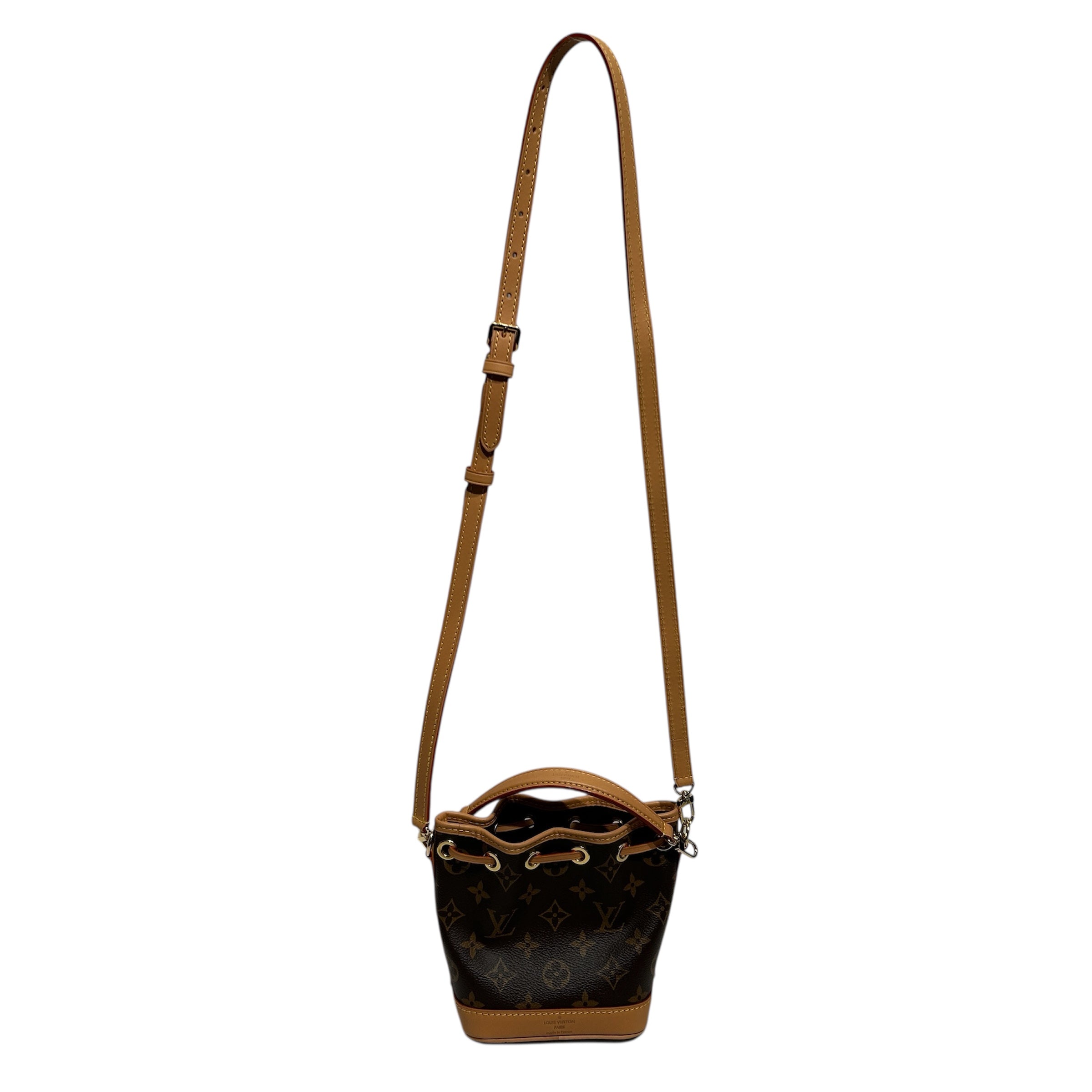 LOUIS VUITTON/Cross Body Bag/Monogram/Leather/BRW/Nano Noe view 2