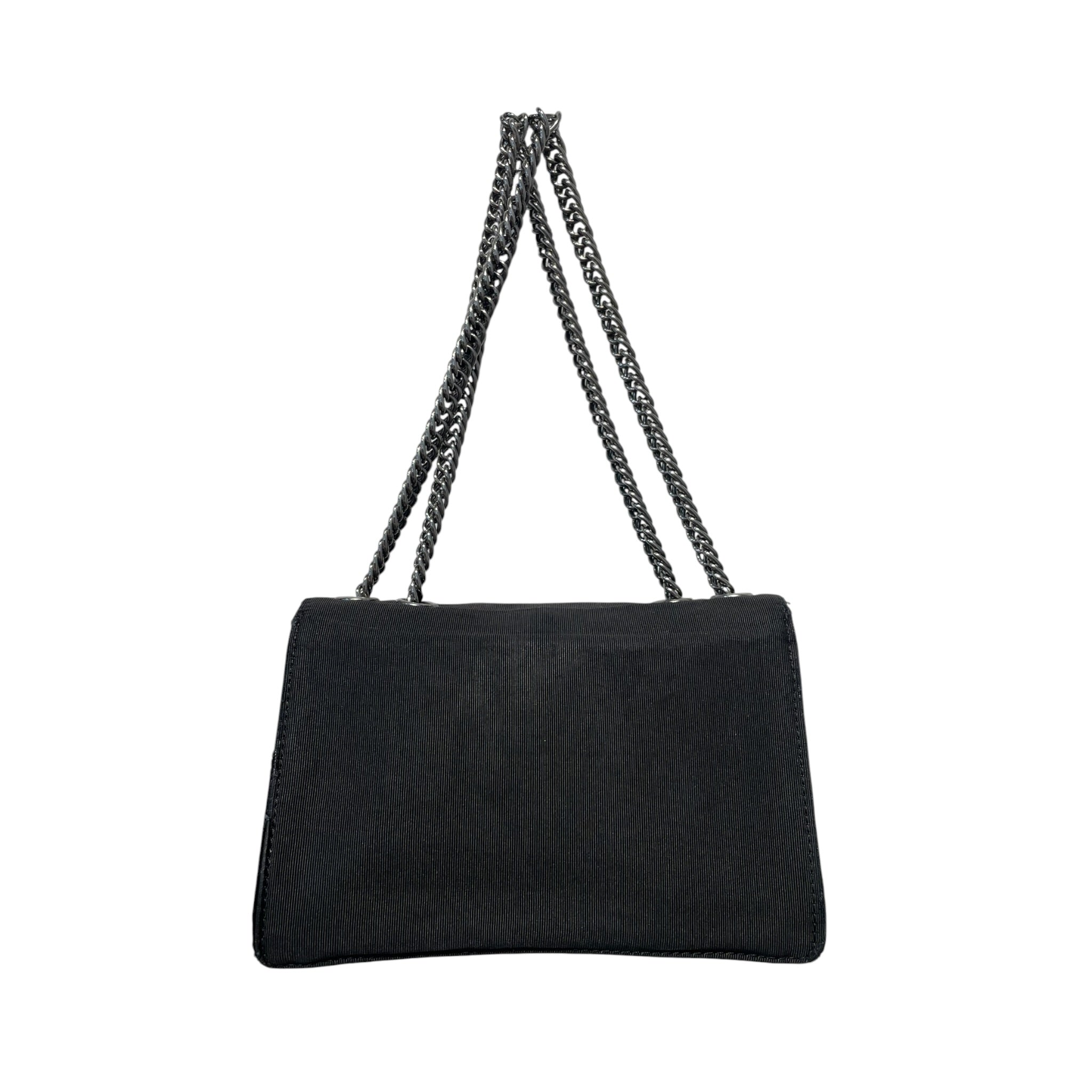 CHANEL/Clutch Bag/Cotton/BLK/fabric flap view 2