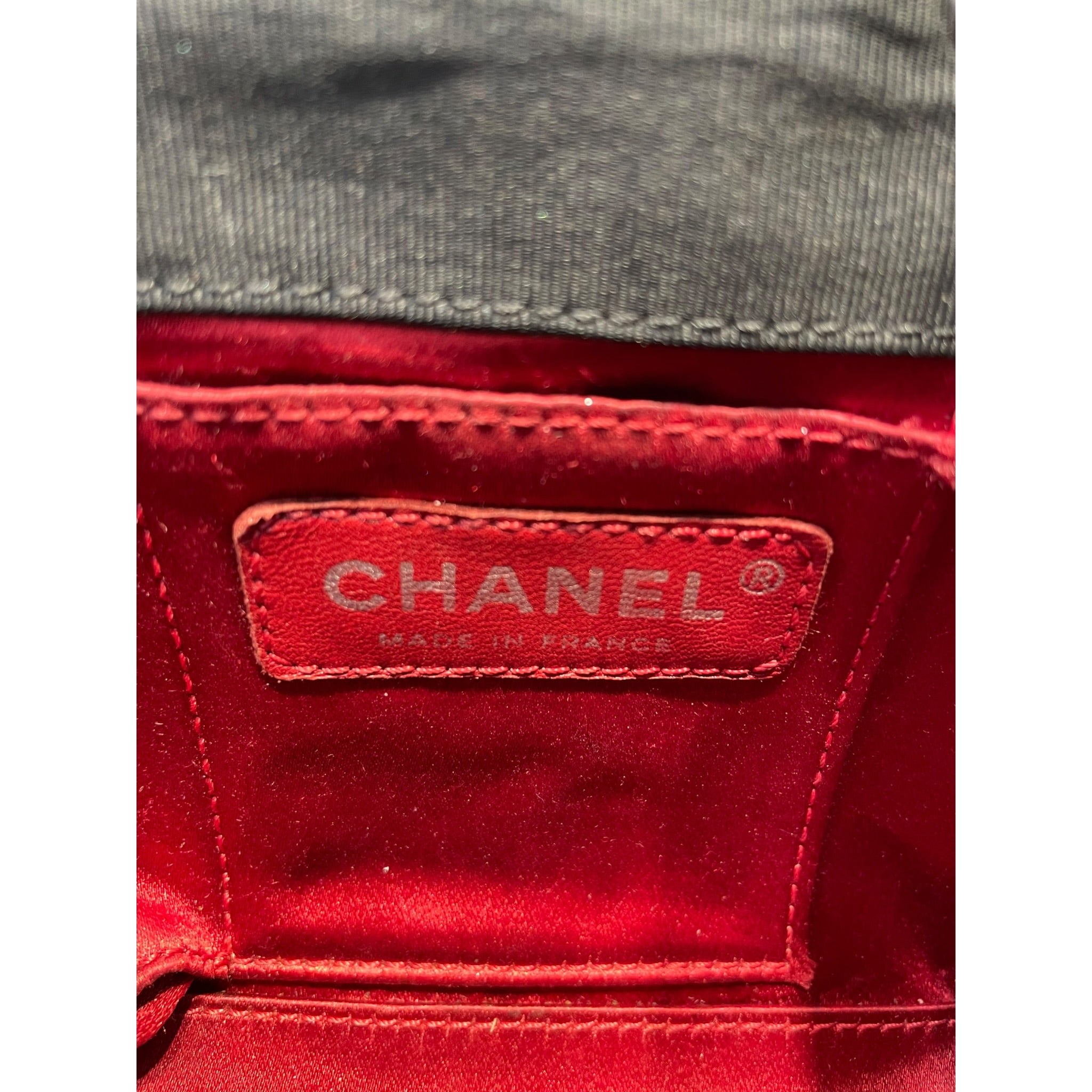 CHANEL/Clutch Bag/Cotton/BLK/fabric flap view 5