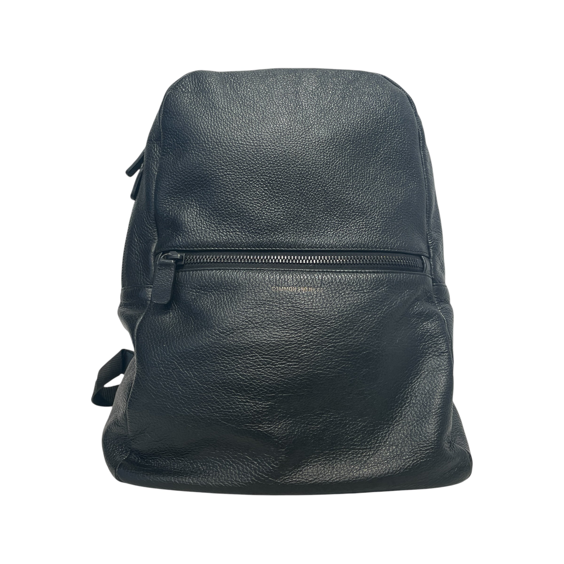 COMMON PROJECTS/Backpack/Leather/BLK/leather backpack view 1