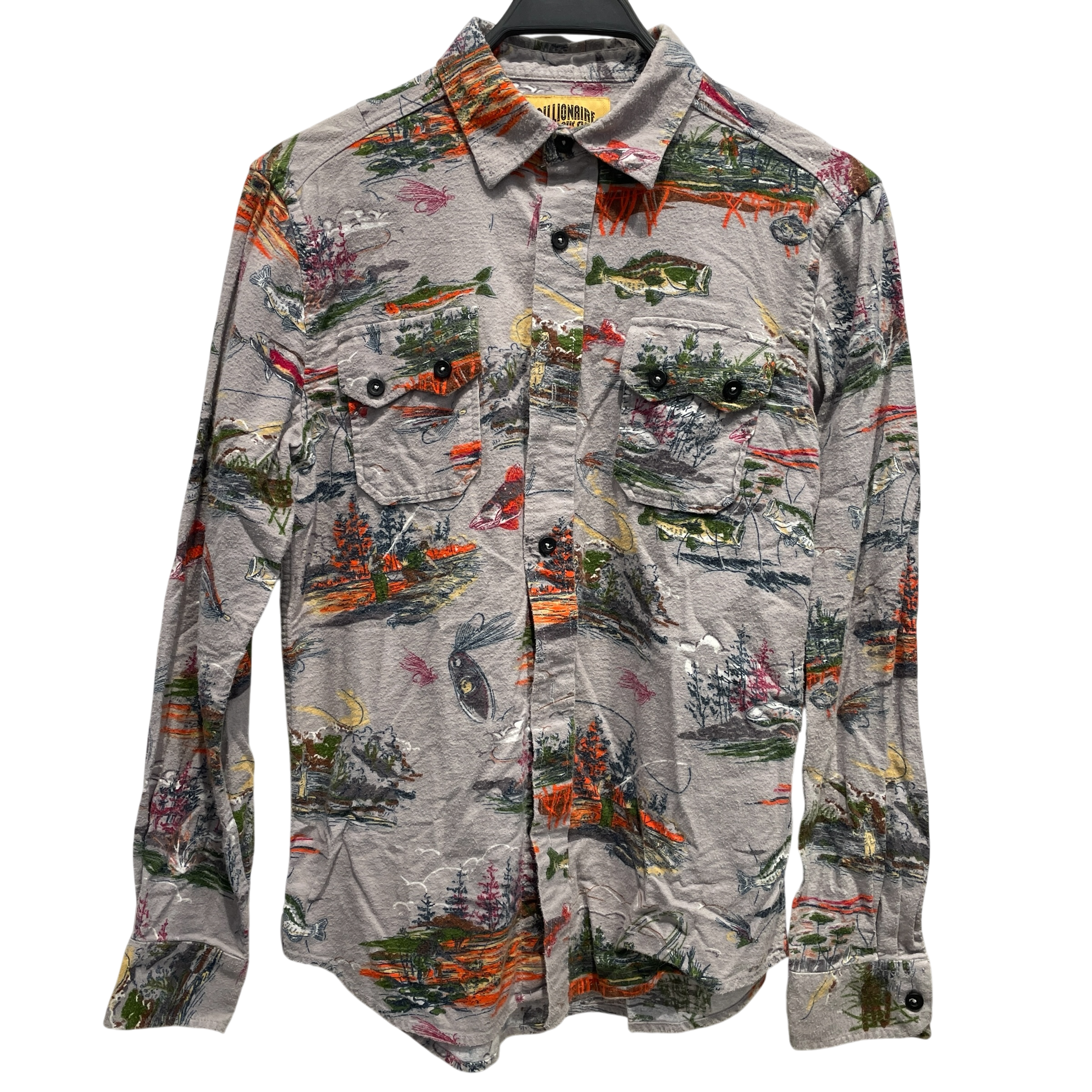 BILLIONAIRE BOYS CLUB/LS Shirt/S/Cotton/MLT/All Over Print/Fishing theme view 1