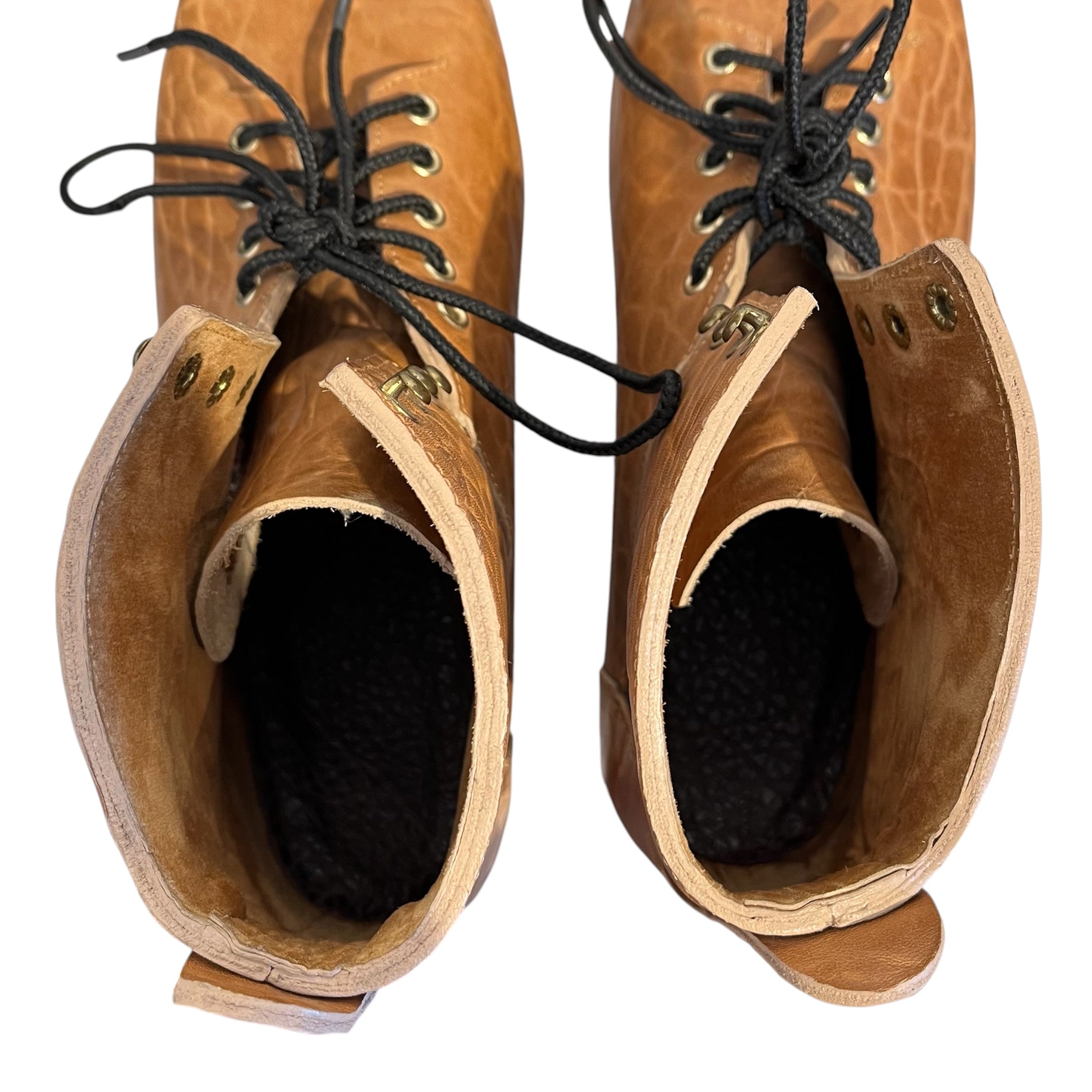 Handmade/Lace Up Boots/US 8/Leather/CML/Custom Ankle Boots view 3