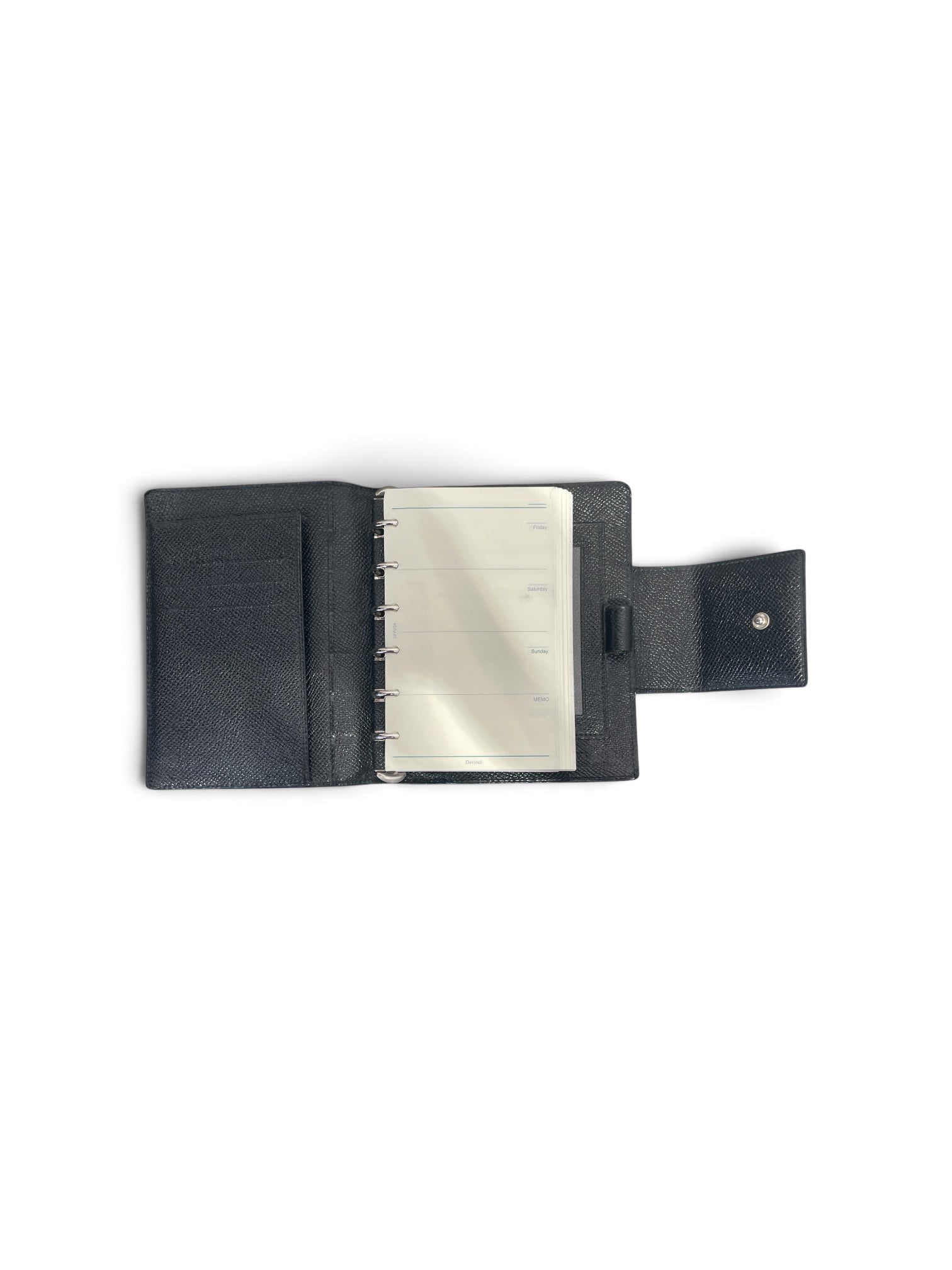 BVLGARI/Planner Cover/Leather/BLK/M's/unisex/planner view 2