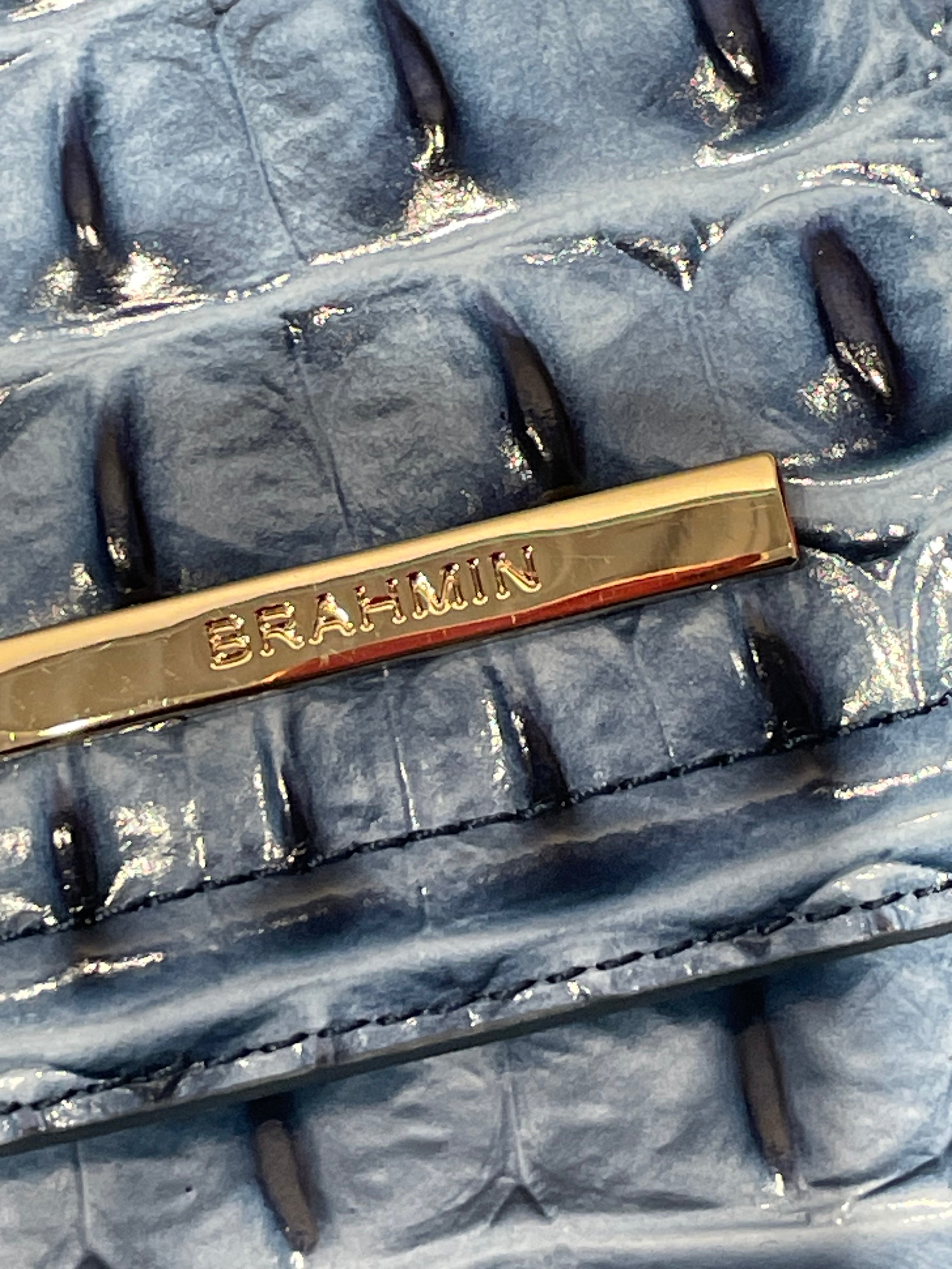 Brahmin/Cross Body Bag/Animal Pattern/Leather/BLU/ view 5