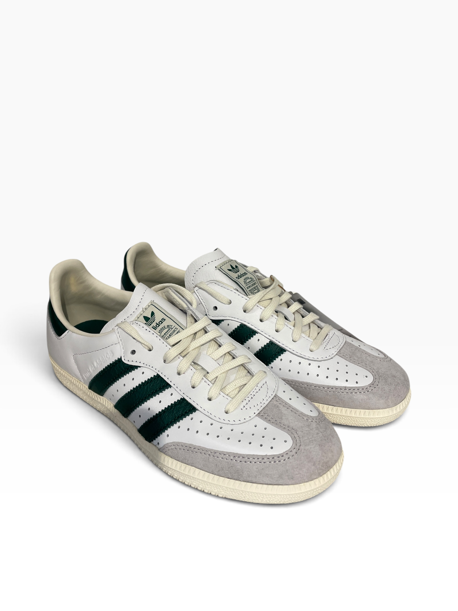 adidas/KITH/Low-Sneakers/US 7/GREEN STRIPE SAMBA KITH view 1