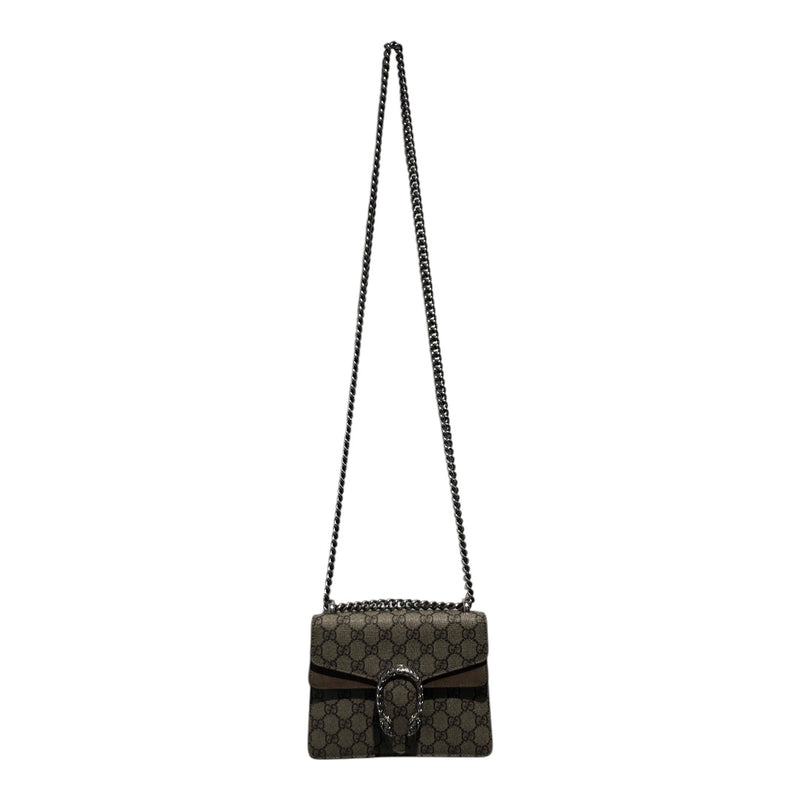 GUCCI/Cross Body Bag/All Over Print/Leather/KHK/DIONYSUS