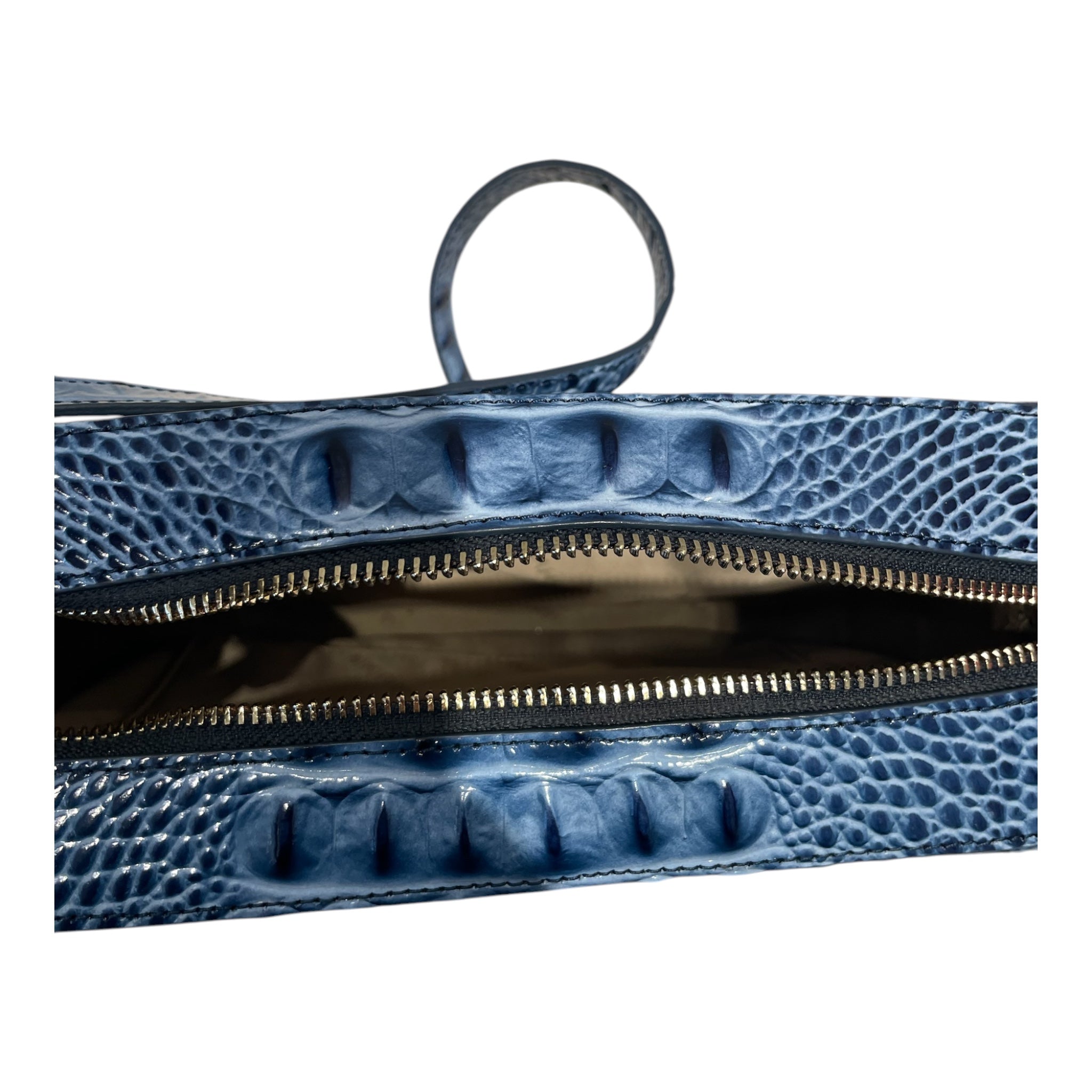 Brahmin/Cross Body Bag/Animal Pattern/Leather/BLU/ view 4