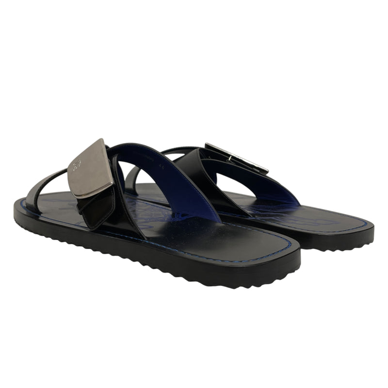 BURBERRY/Stripe Shield EKD Leather Sandals/EU 46