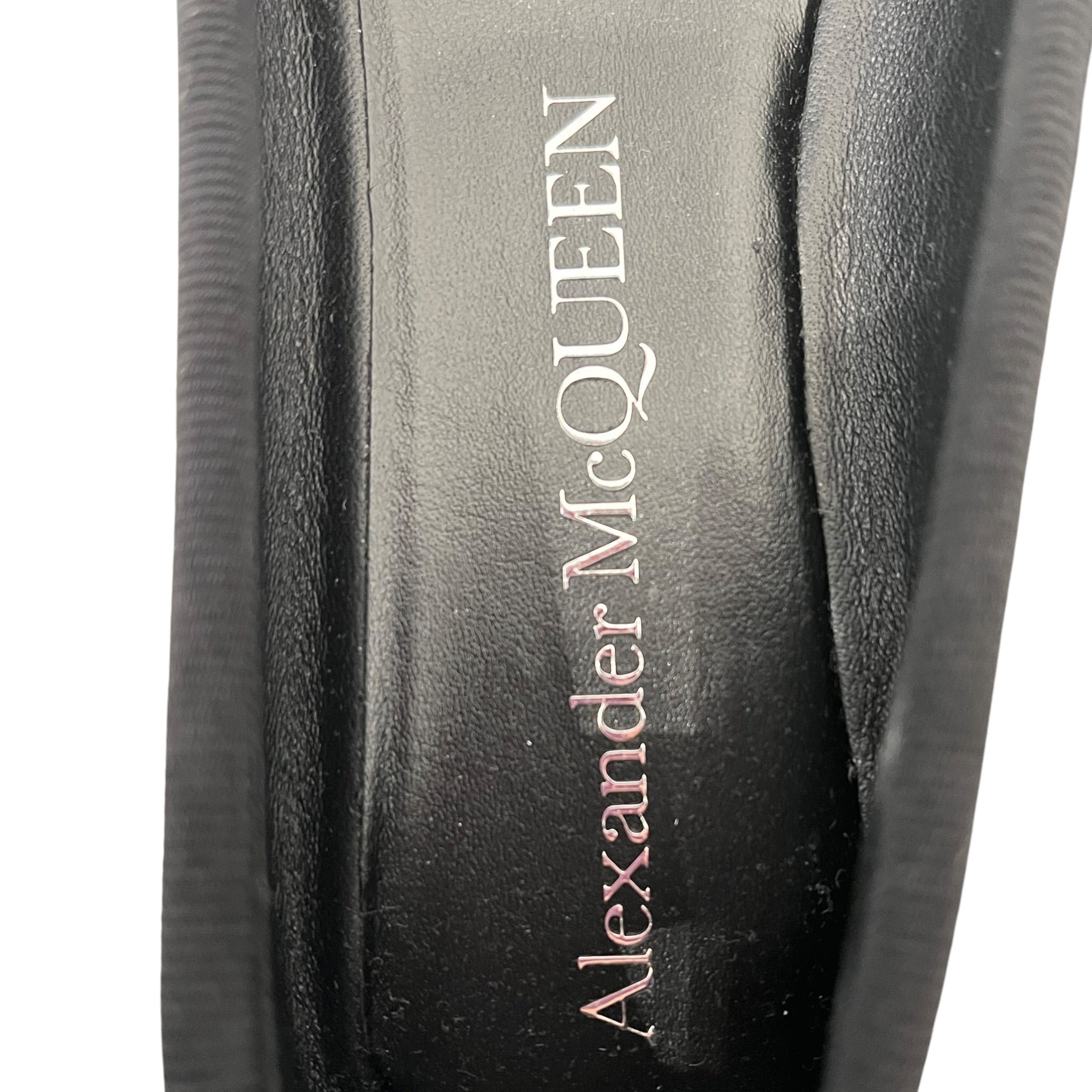 Alexander McQueen/Flat Shoes/EU 37/Leather/BLK/PUNK BALLET FLATS / STEEL TOE view 3