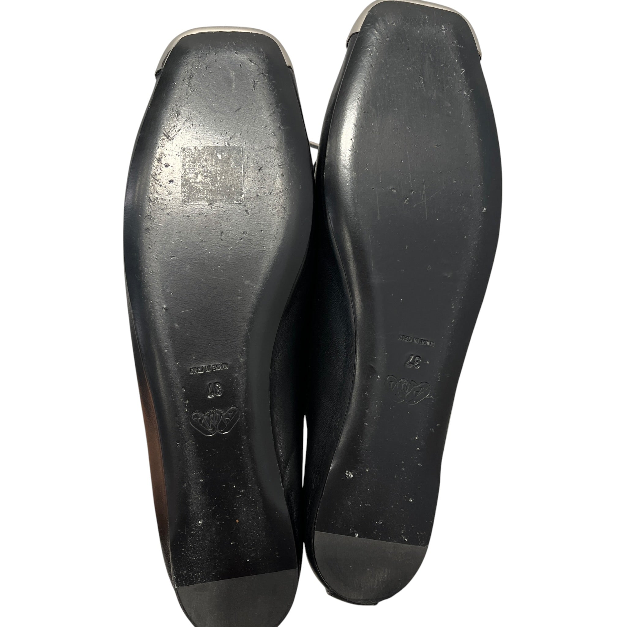 Alexander McQueen/Flat Shoes/EU 37/Leather/BLK/PUNK BALLET FLATS / STEEL TOE view 4