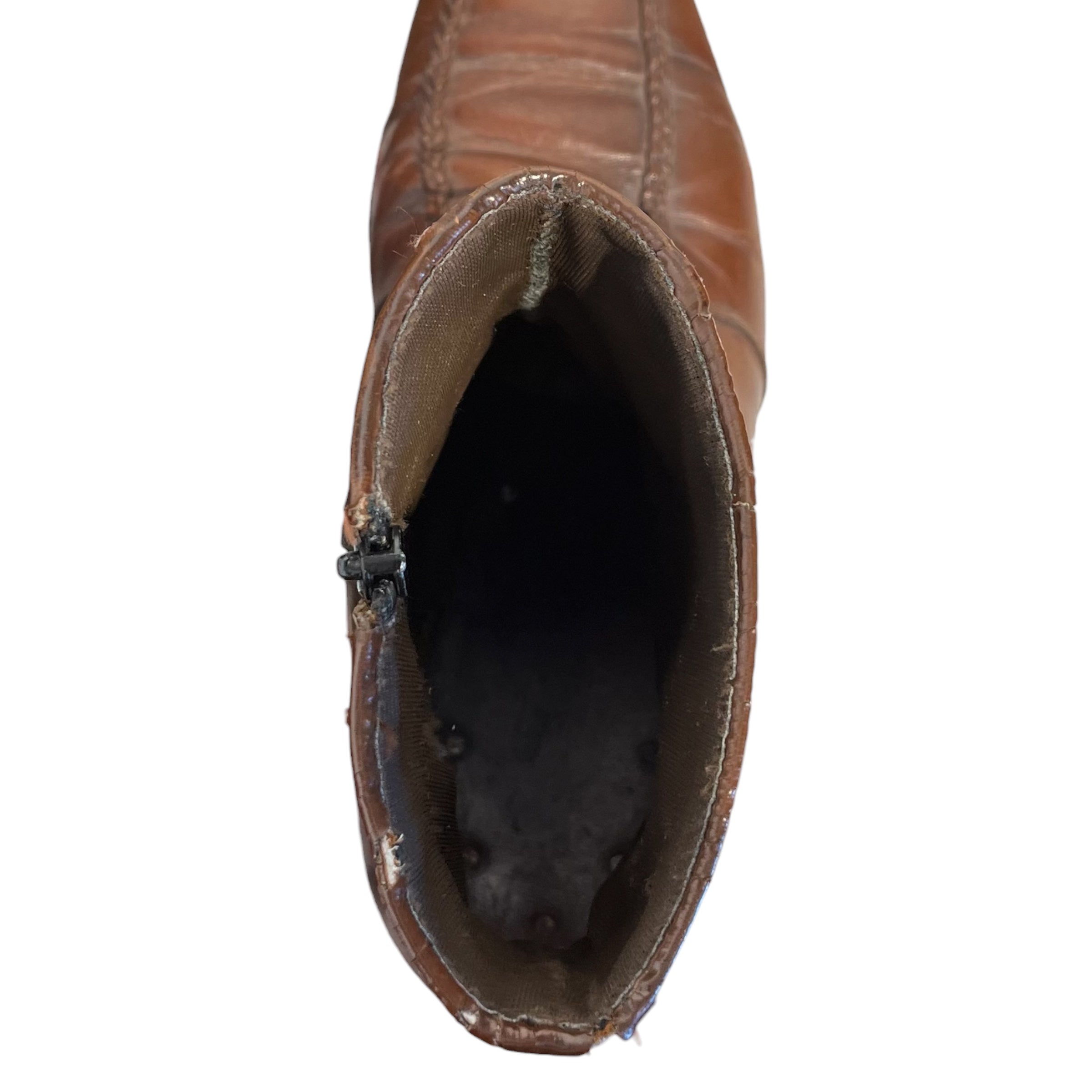 Vintage/Boots/Leather/BRW/SMALL HEEL ANKLE BOOTS view 3