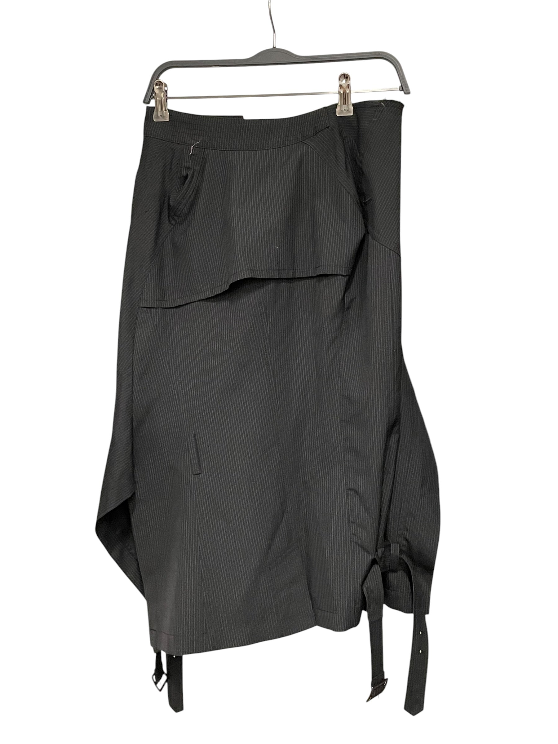 JUNYA WATANABE COMME des GARCONS/Long Skirt/M/Wool/BLK/10 buttons view 2