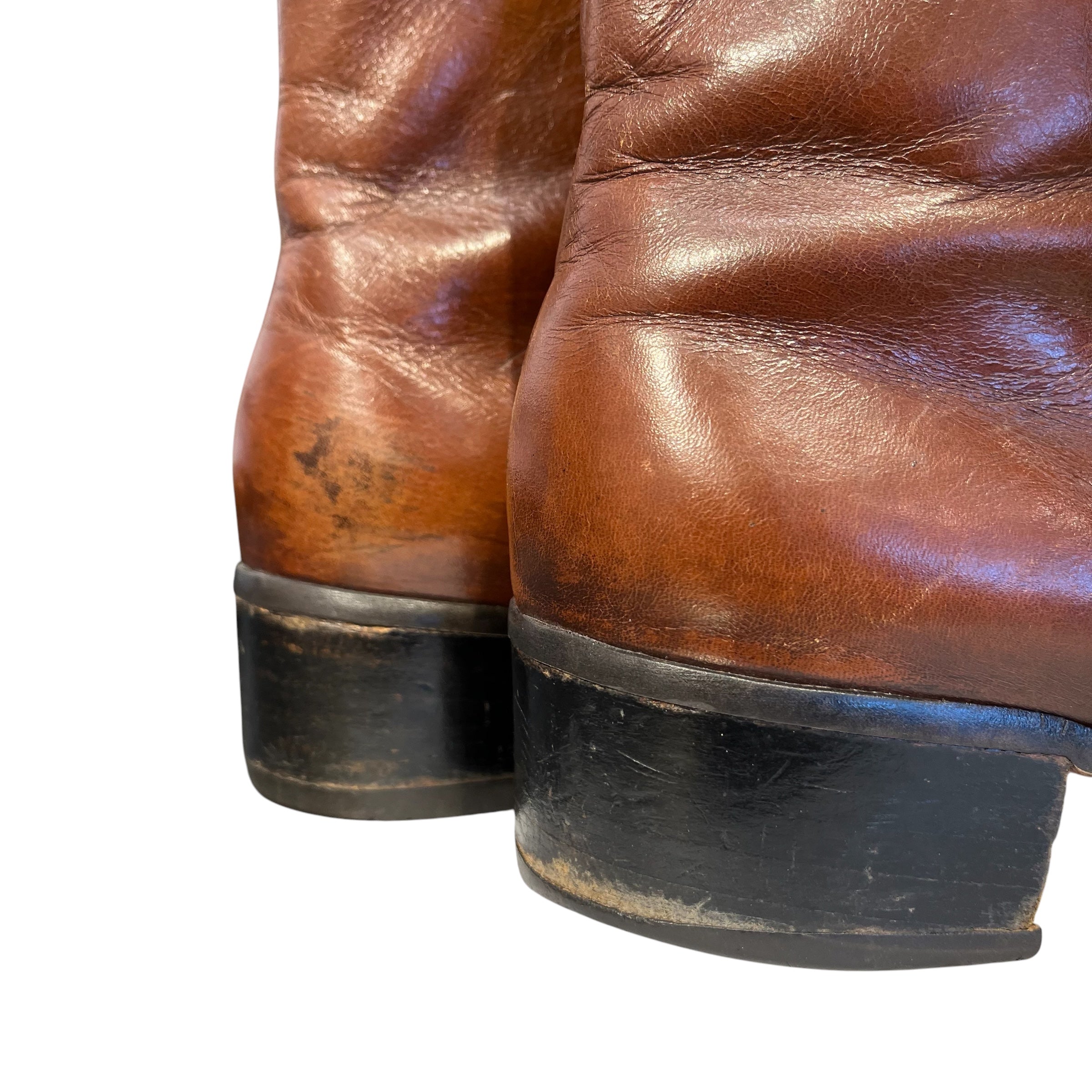 Vintage/Boots/Leather/BRW/SMALL HEEL ANKLE BOOTS view 4