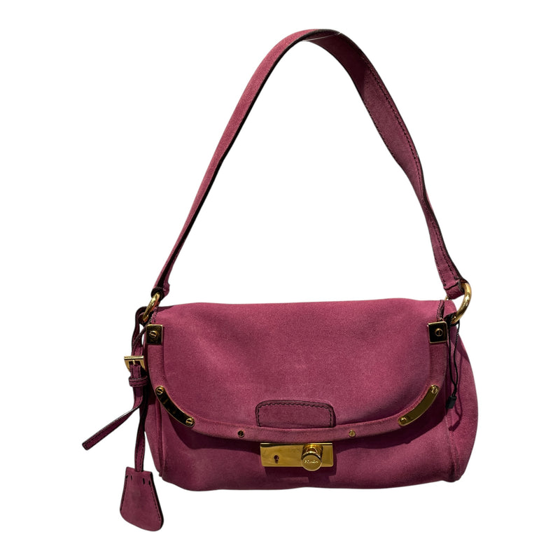 PRADA/Hand Bag/Suede/PNK/Pink suede