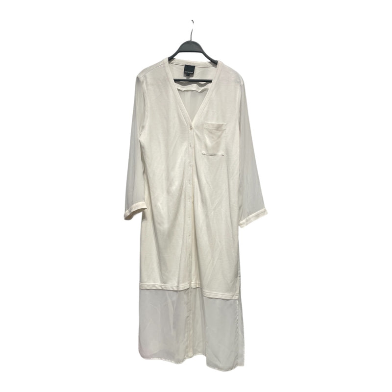 MARIENBAD/Cardigan/L/Cotton/WHT/LONG BUTTON UP CARDIGAN