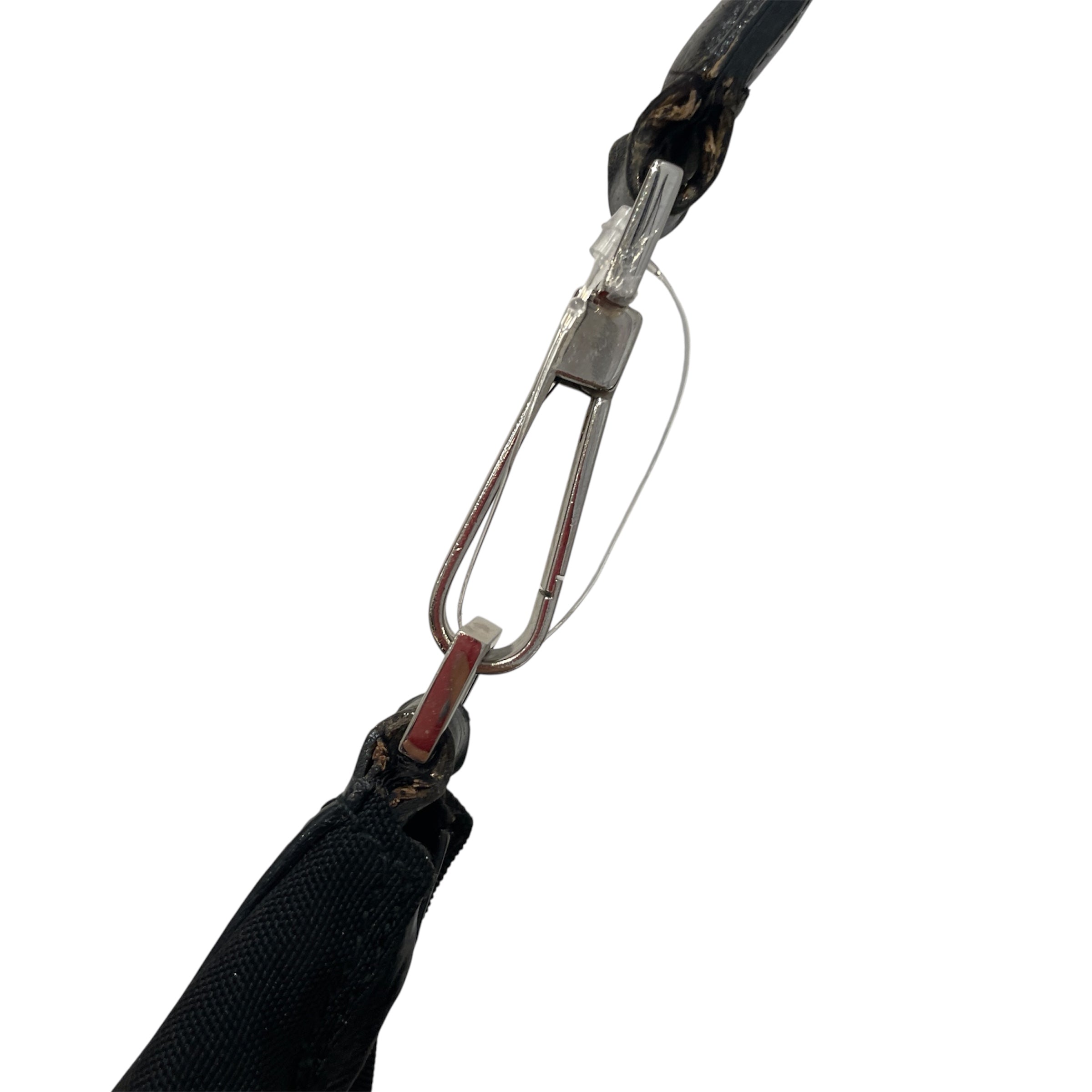 GUCCI/Cross Body Bag/Nylon/BLK/Black Nylon Hobo Shoulder Bag view 5