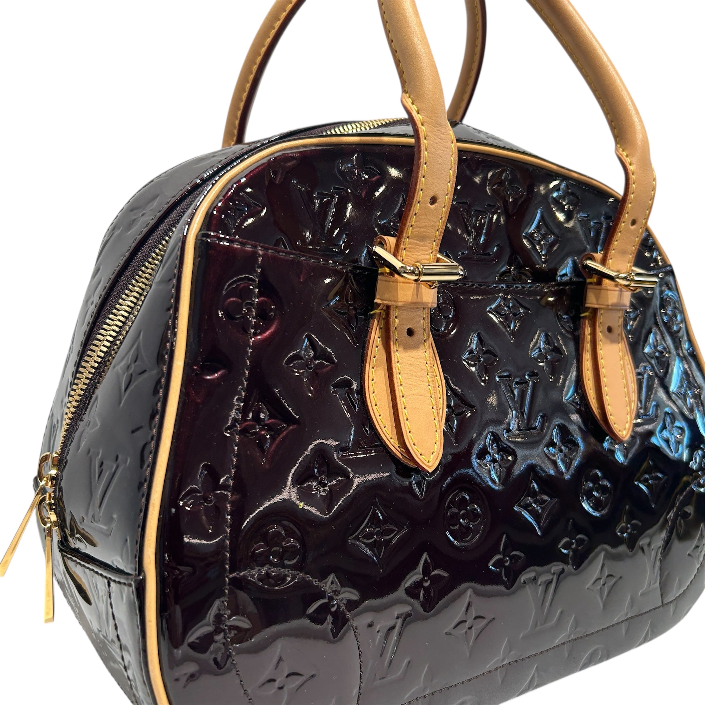 LOUIS VUITTON/Hand Bag/Monogram/Leather/BRD/amarnte monogram vernis summit view 6