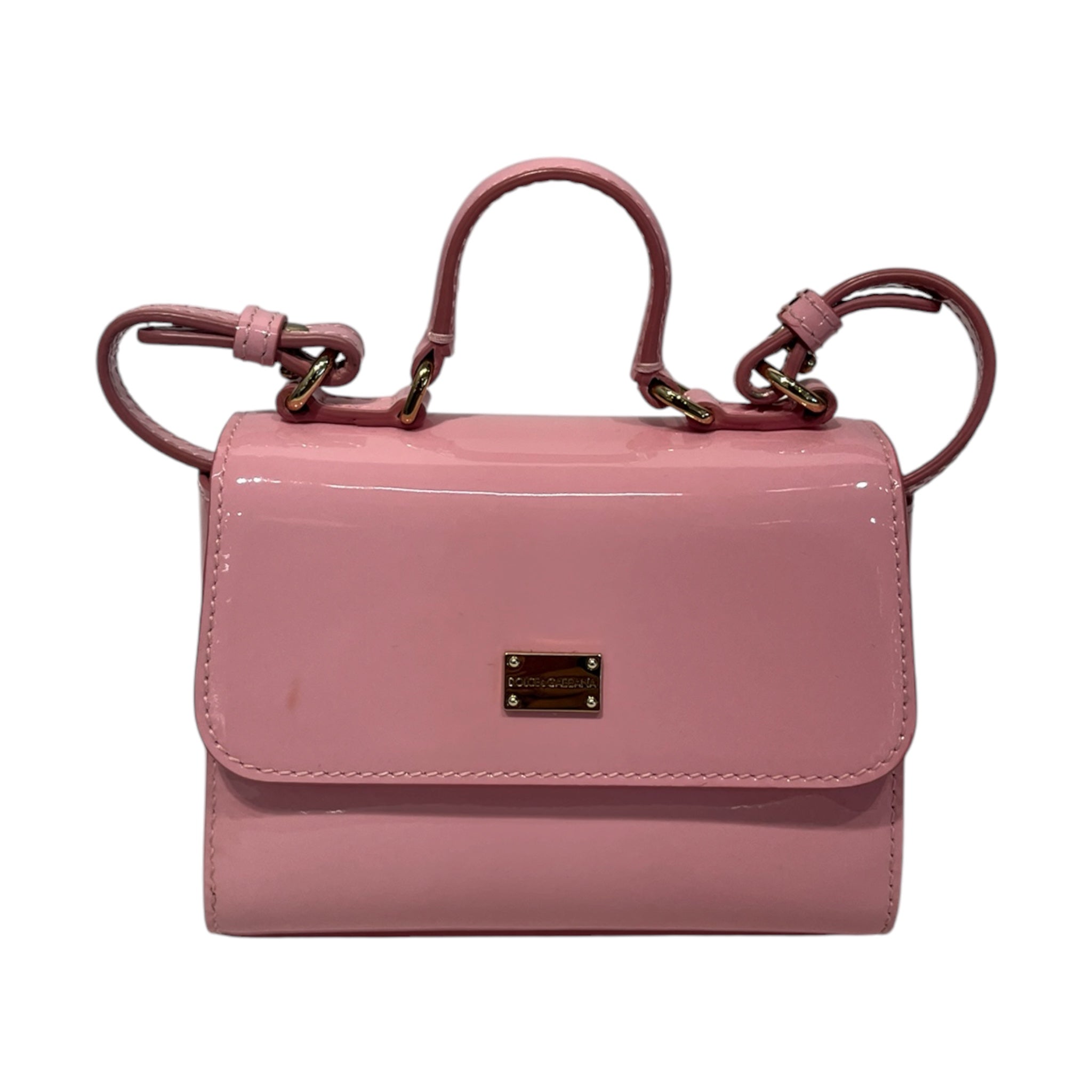 DOLCE&GABBANA/Cross Body Bag/Leather/PNK/sicily patent leather mini view 1
