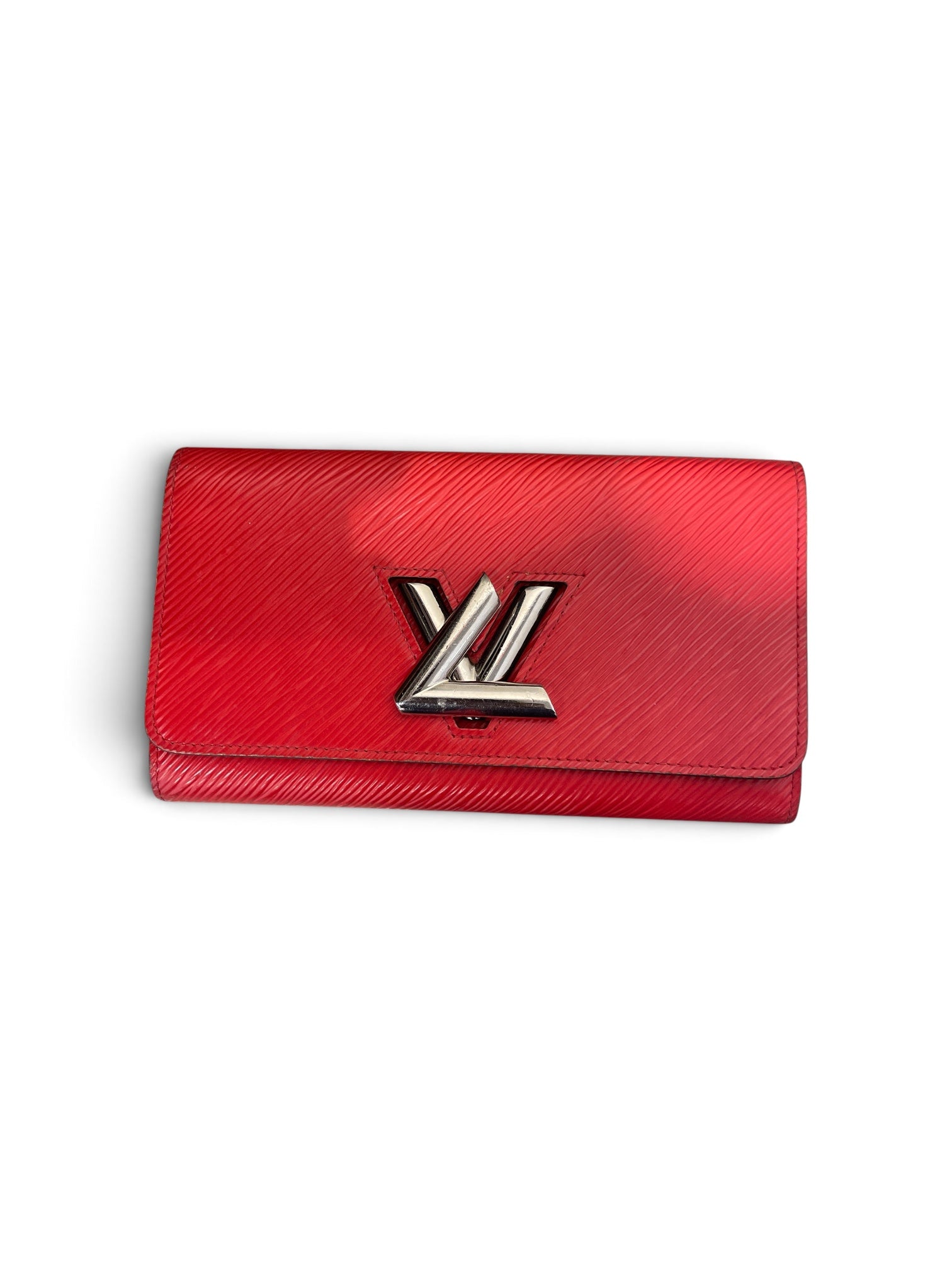 LOUIS VUITTON/Long Wallet/Leather/RED/L's/twist wallet view 2