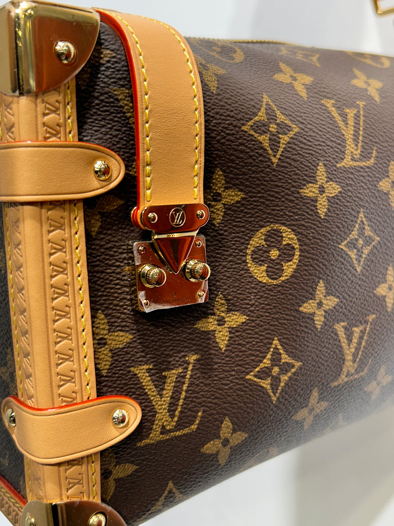 LOUIS VUITTON/Bag/Monogram/Leather/BRW/SIDE TRUNK ZIP LOCK