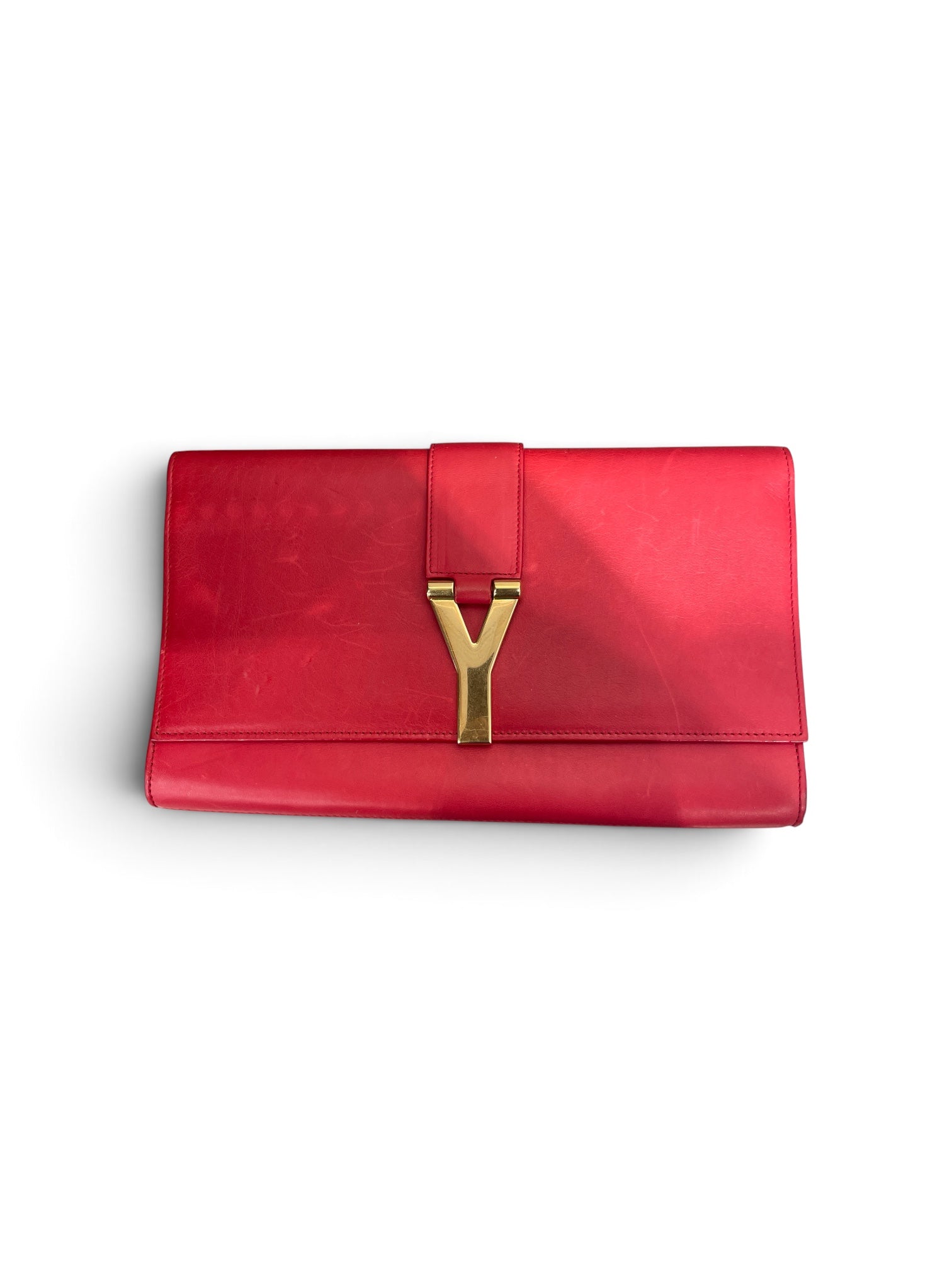 SAINT LAURENT/Clutch Bag/Leather/RED/ view 1