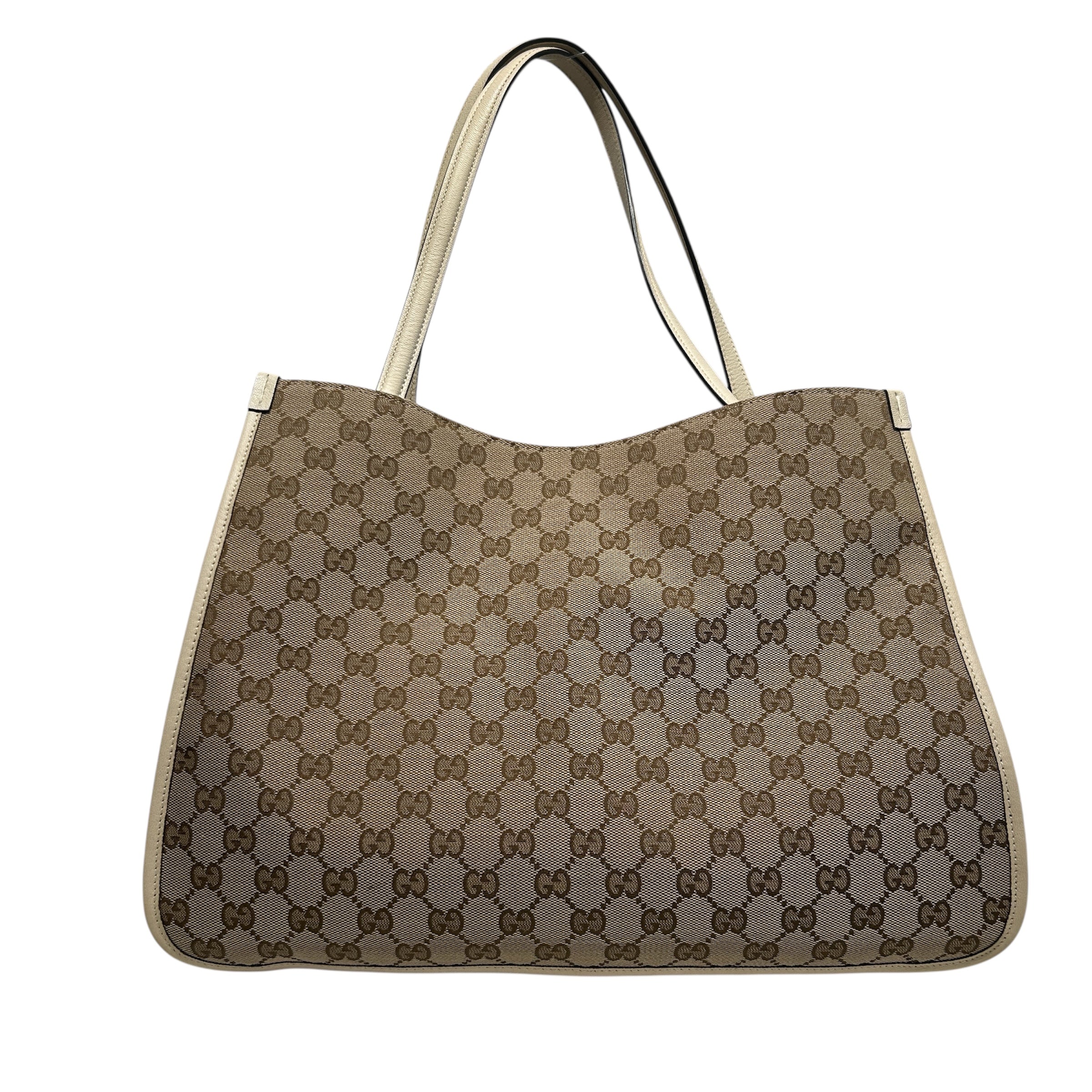 GUCCI/Tote Bag/Monogram/Cotton/WHT/Horsebit 1955 view 2