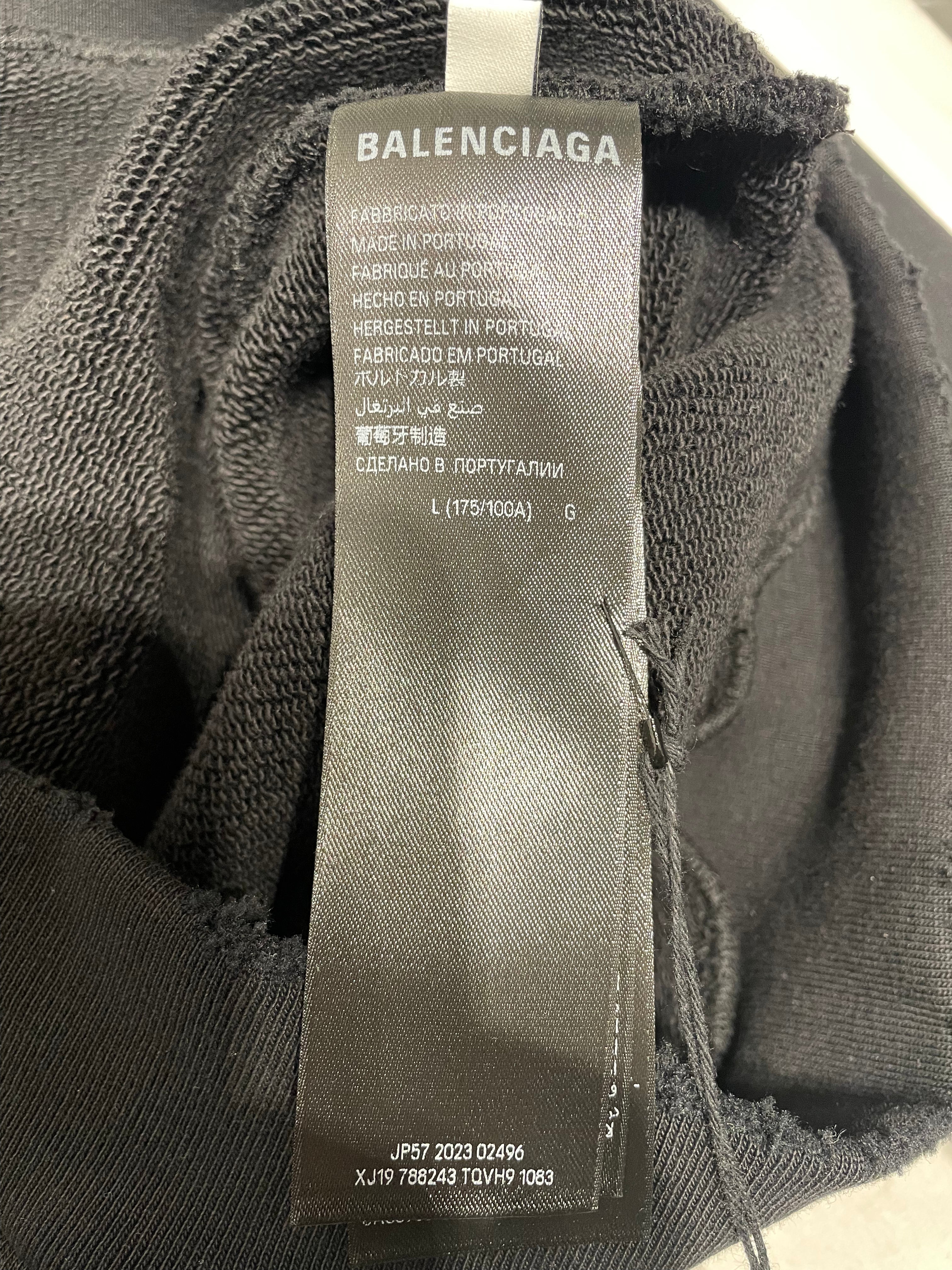BALENCIAGA/Zip Up Hoodie/L/Cotton/BLK/Rainbow Flag Zip Up view 4