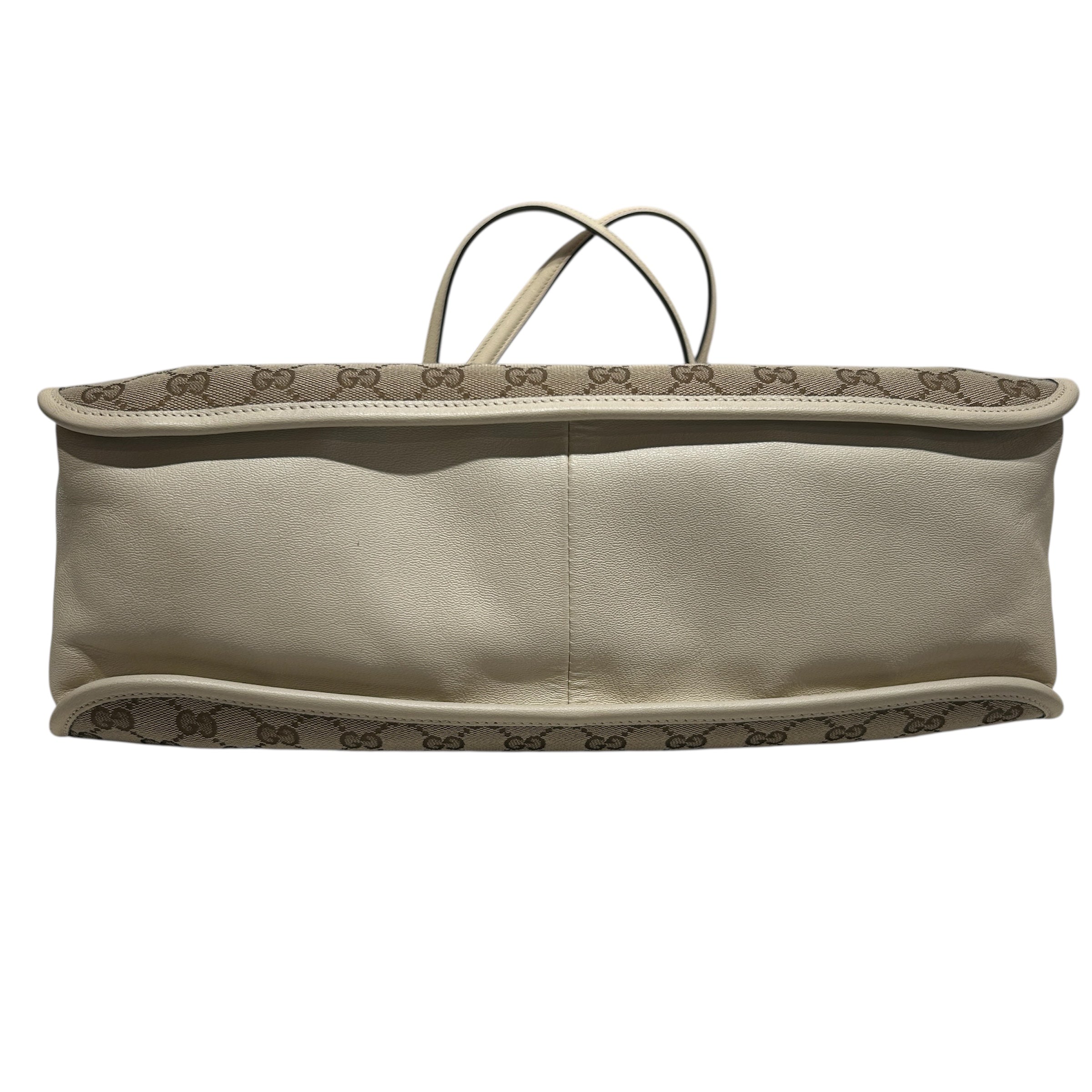 GUCCI/Tote Bag/Monogram/Cotton/WHT/Horsebit 1955 view 3