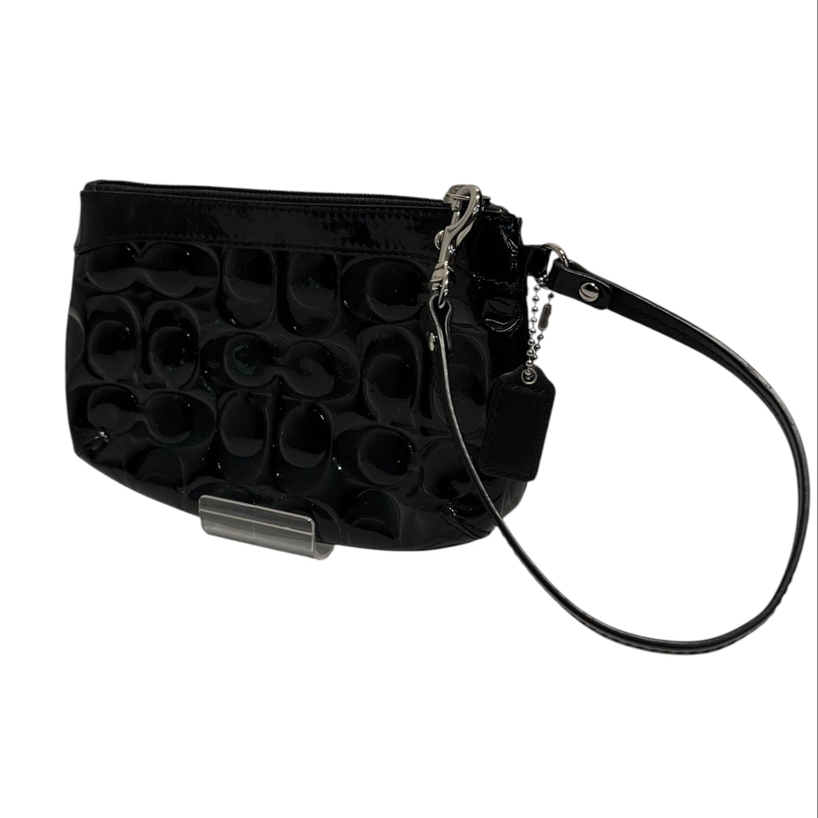 COACH/Pouch/Leather/BLK/Patent Leather Wristlet view 2