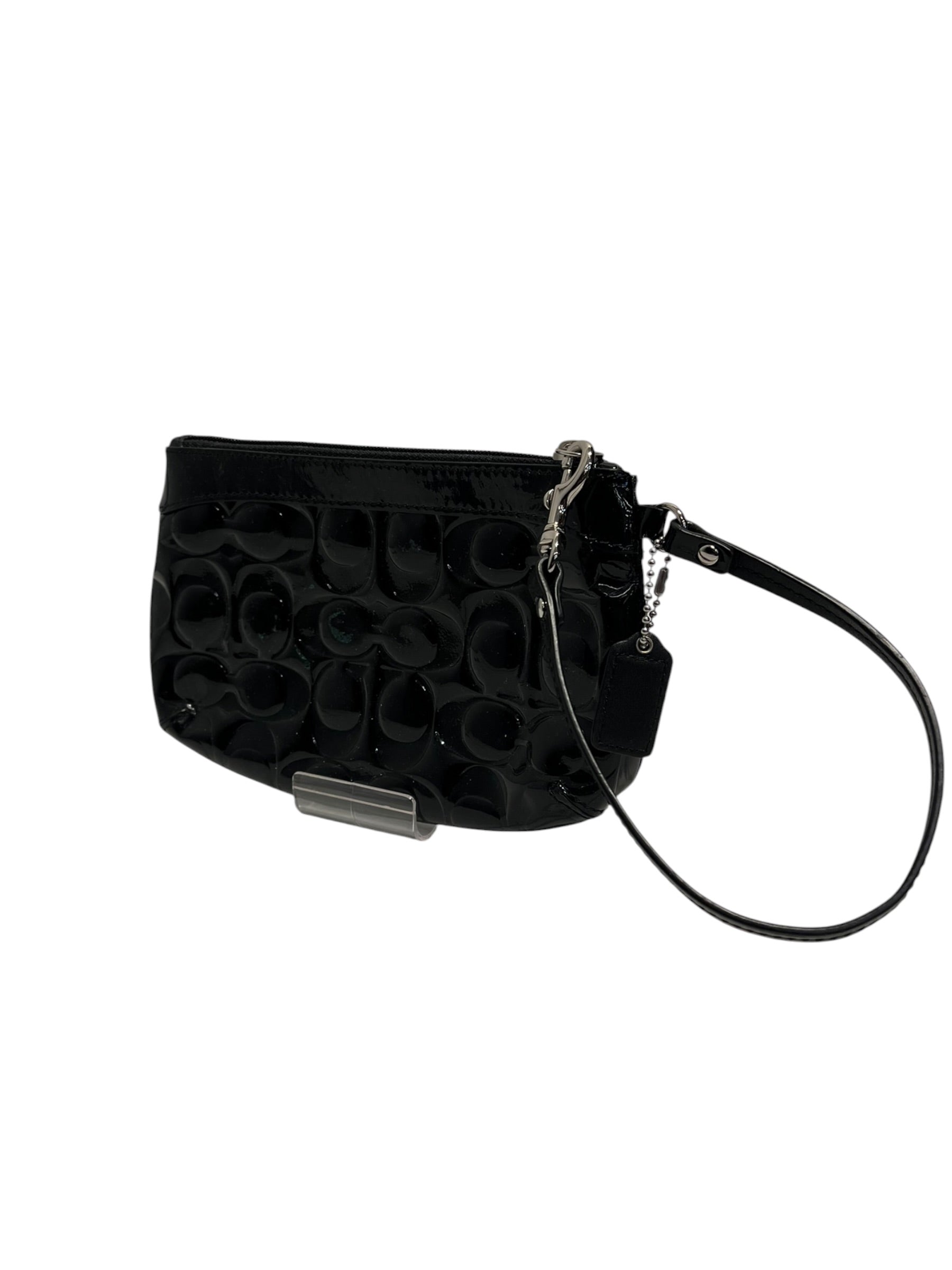 COACH/Pouch/Leather/BLK/Patent Leather Wristlet view 2