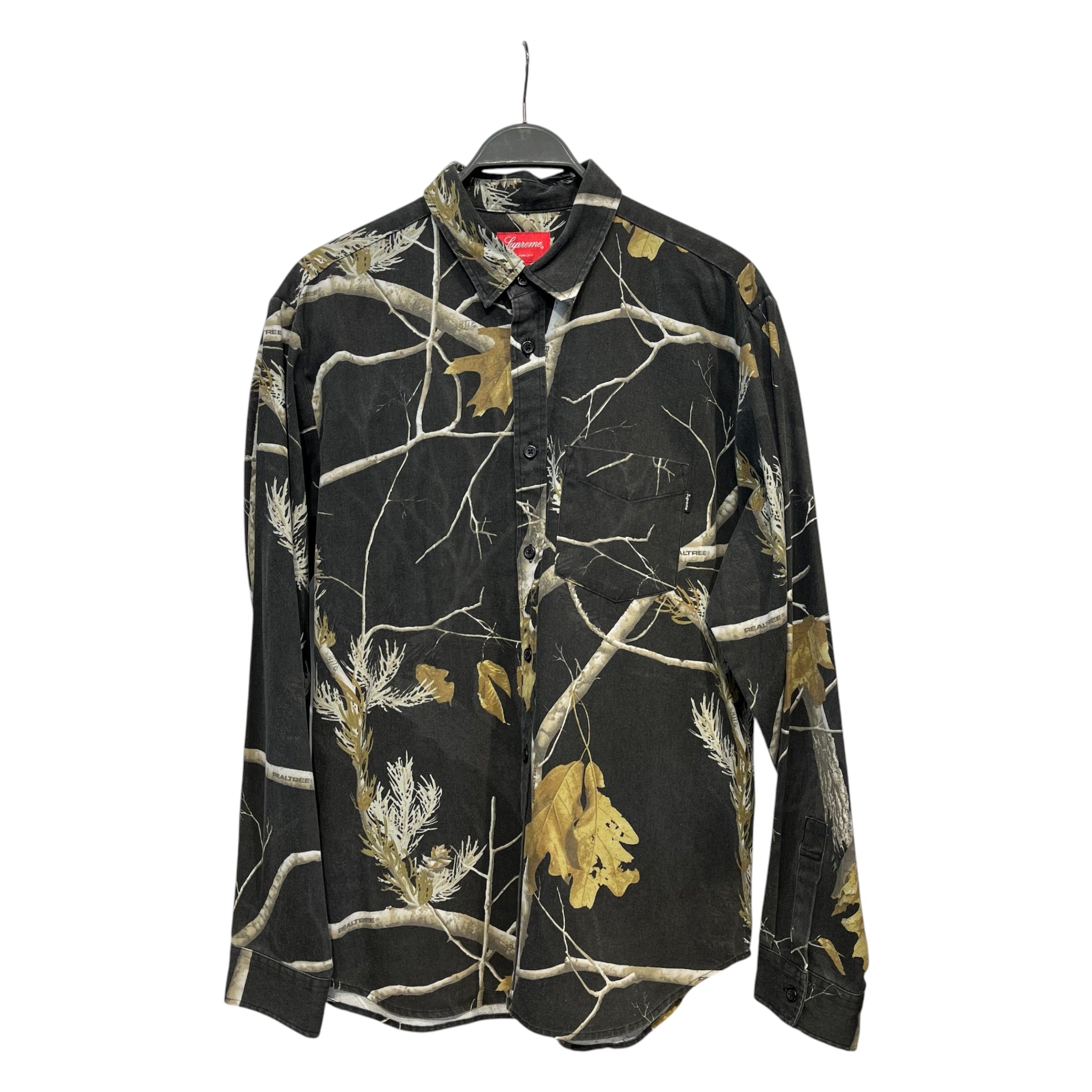 Supreme/LS Shirt/L/BLK/Floral Pattern/real tree view 1