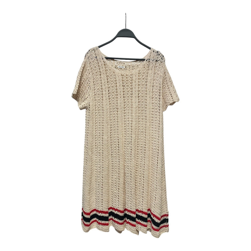 BODE/SS Dress/XL/Cotton/CRM/KNITTED DRESS WT BLACK AND RED