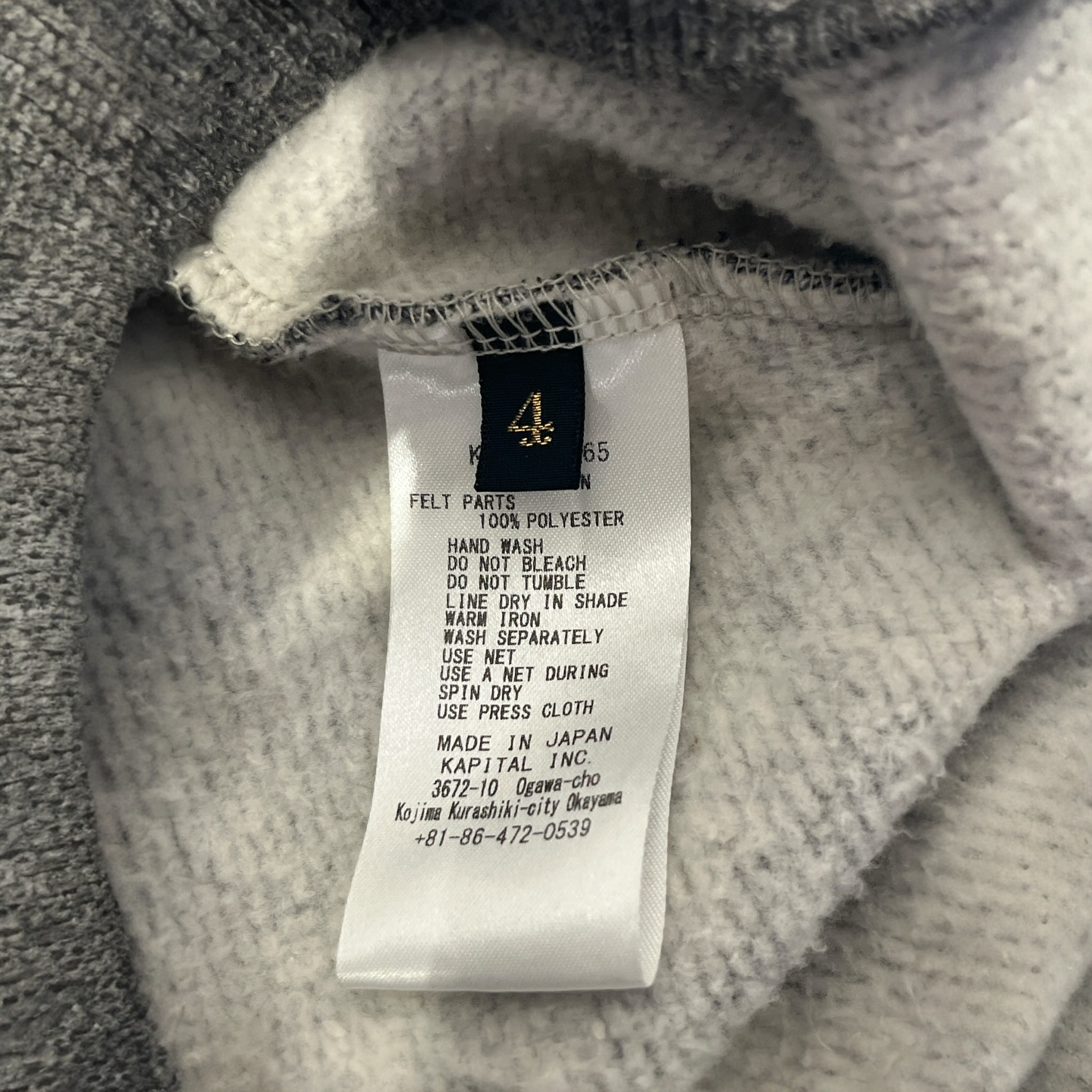 KAPITAL/LS Shirt/4/Cotton/GRY/ view 3