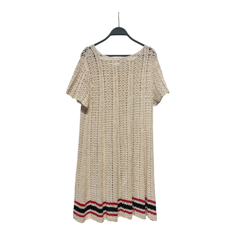 BODE/SS Dress/XL/Cotton/CRM/KNITTED DRESS WT BLACK AND RED