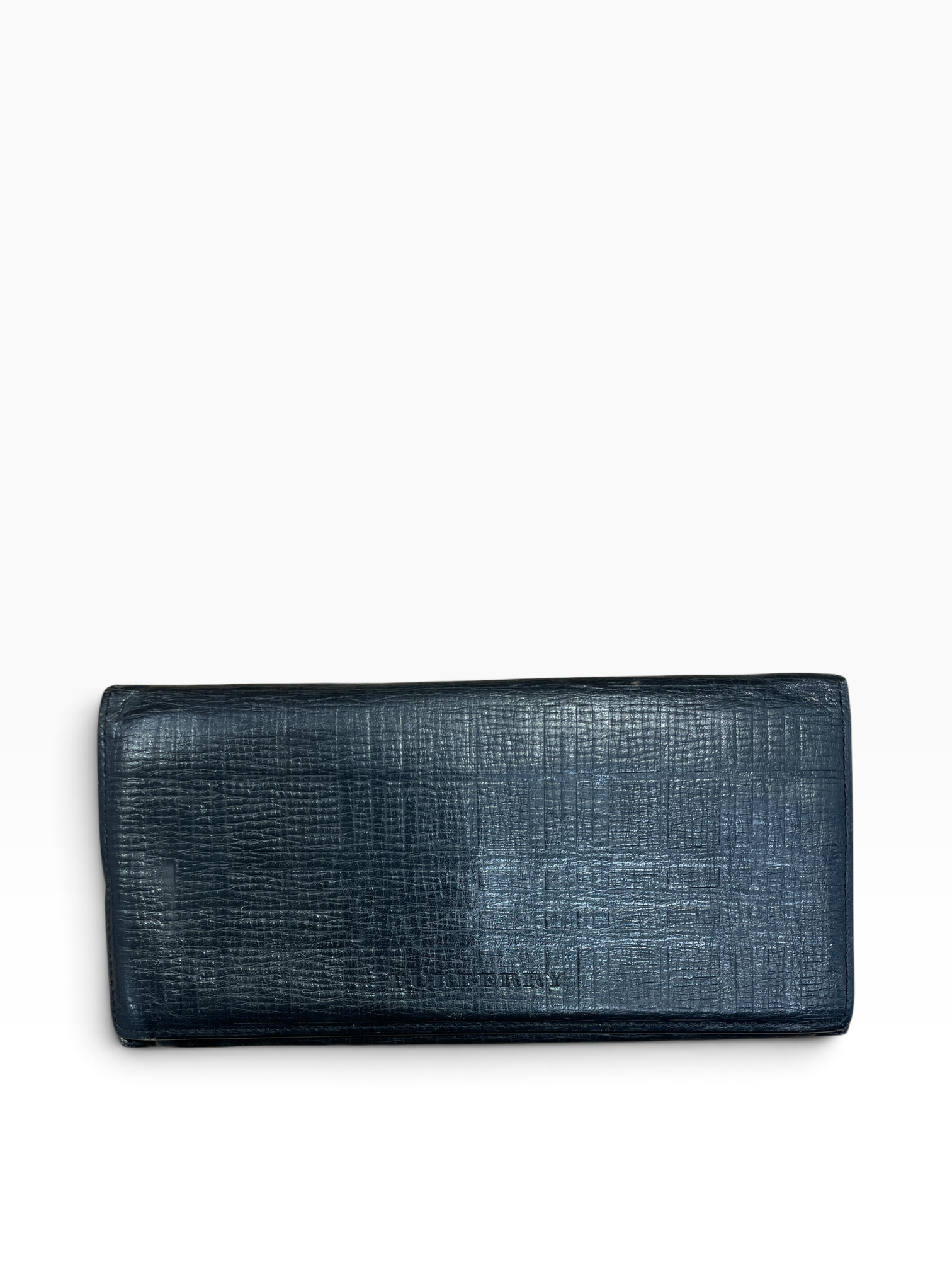 BURBERRY/Wallet/Leather/BLK/M's/THIN LONG BIFOLD view 1