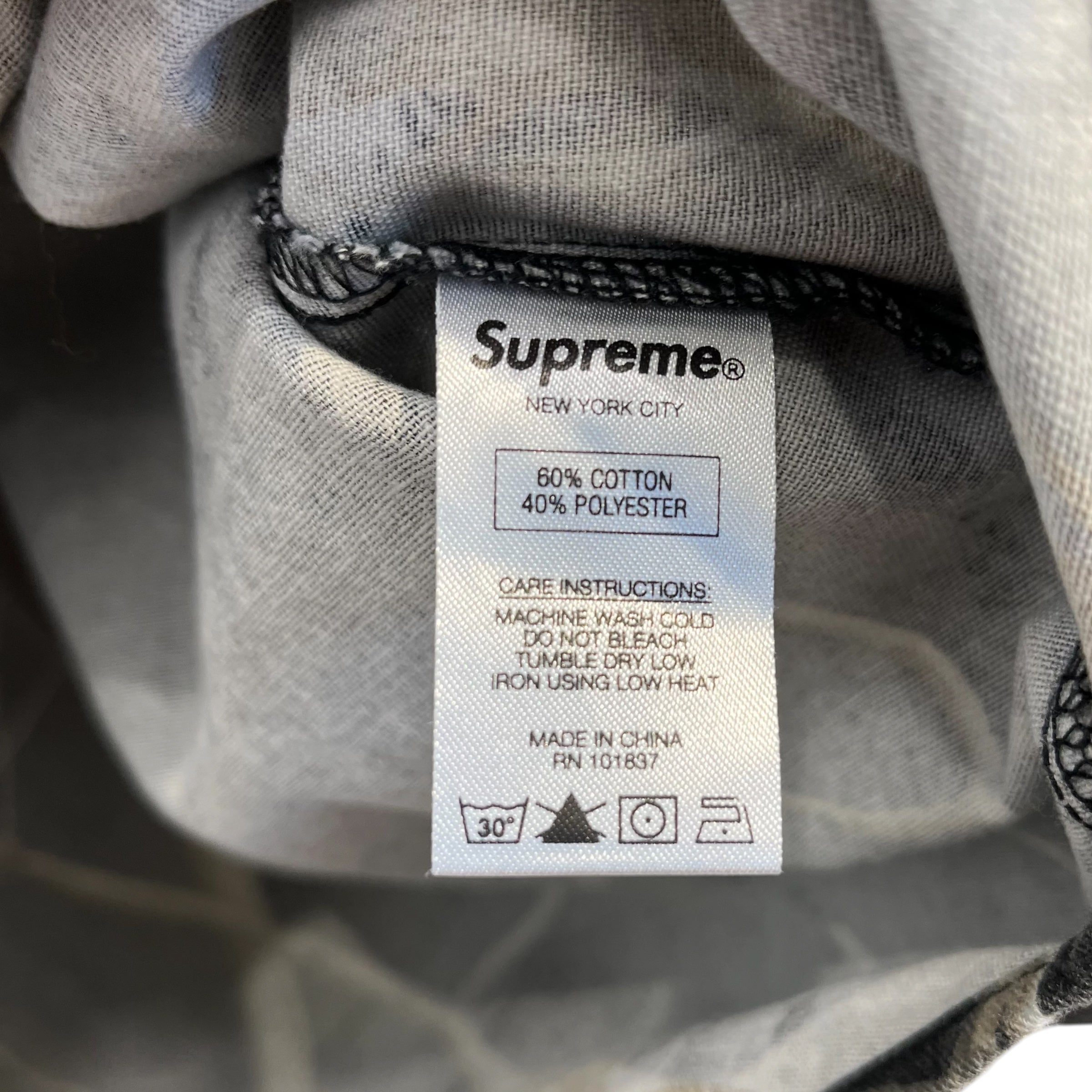 Supreme/LS Shirt/L/BLK/Floral Pattern/real tree view 4