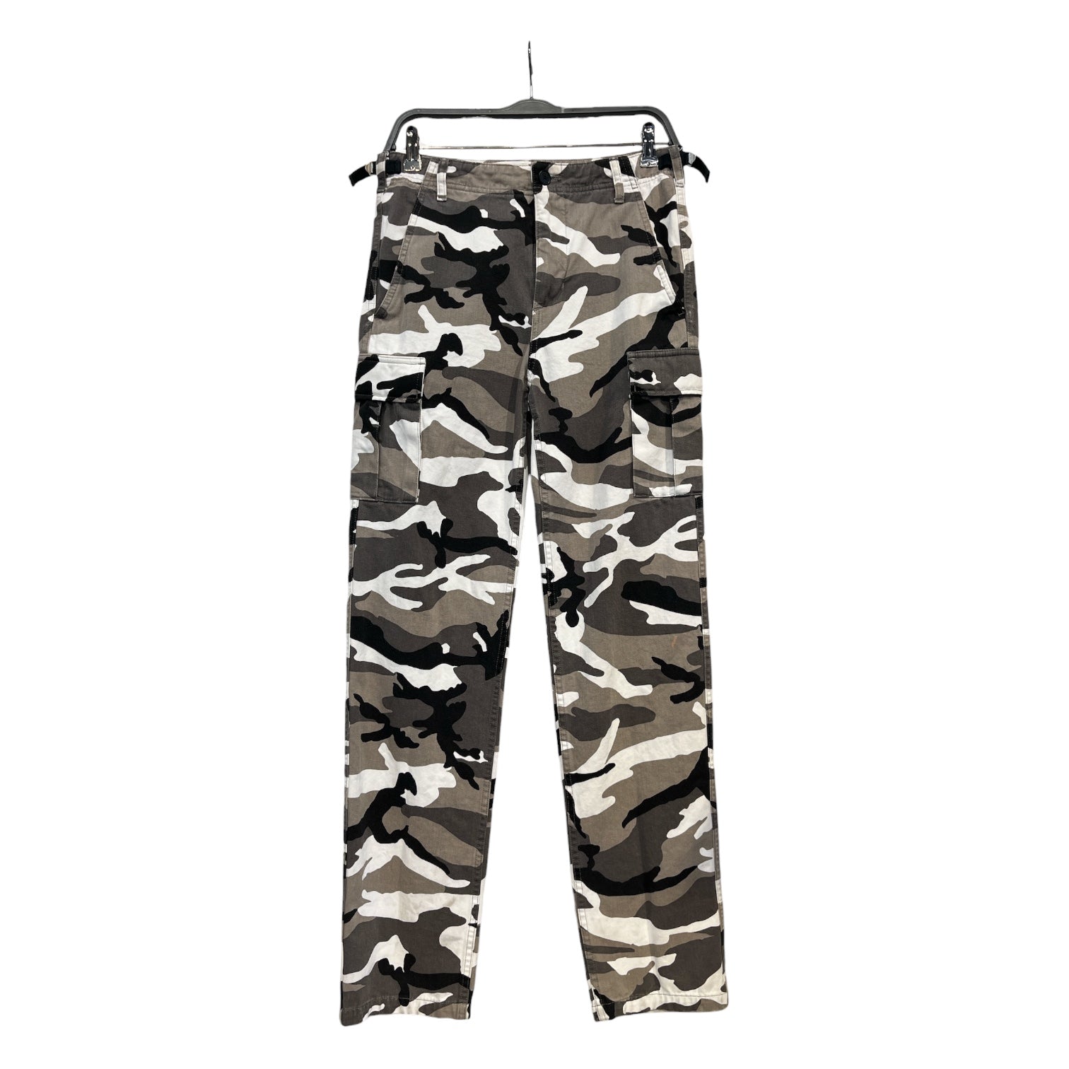 BALENCIAGA/Skinny Pants/44/Camouflage/Cotton/GRY/CARGO GRY WHT BLK view 1
