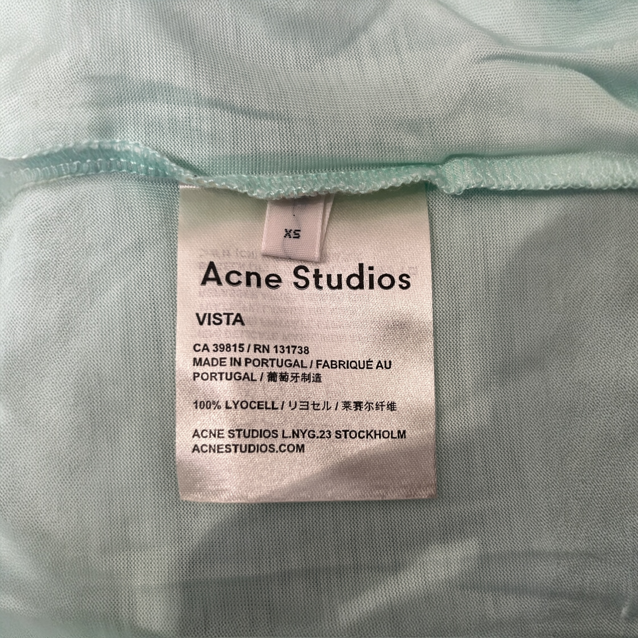 Acne Studios/T-Shirt/XS/Cotton/GRN/SOFT T SHIRT CREWNECK view 3