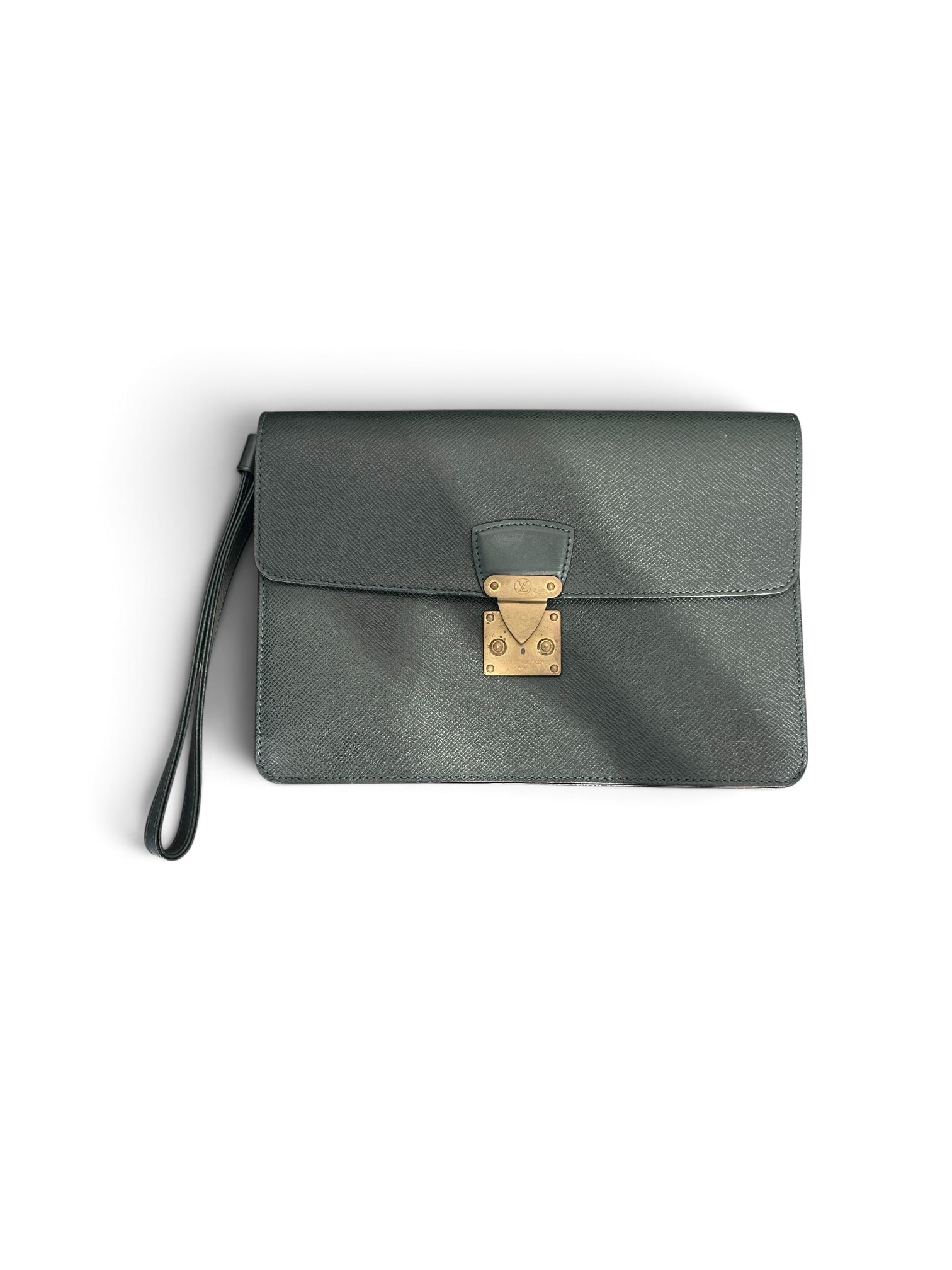 LOUIS VUITTON/Pouch/Leather/GRN/taiga leather view 1