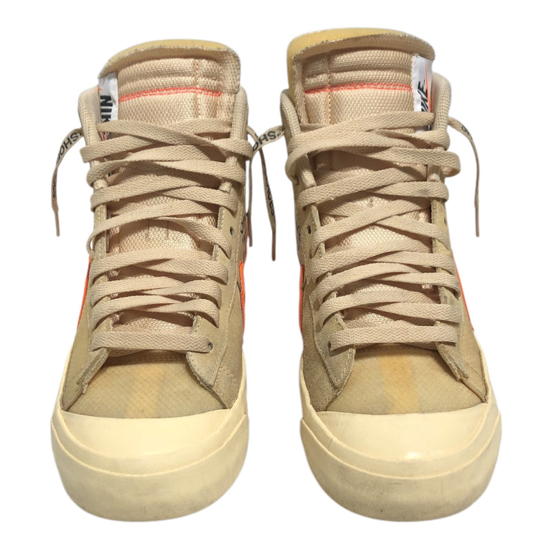NIKE/OFF-WHITE/Hi-Sneakers/UK 9.5/Leather/BEG/Off White Blazers