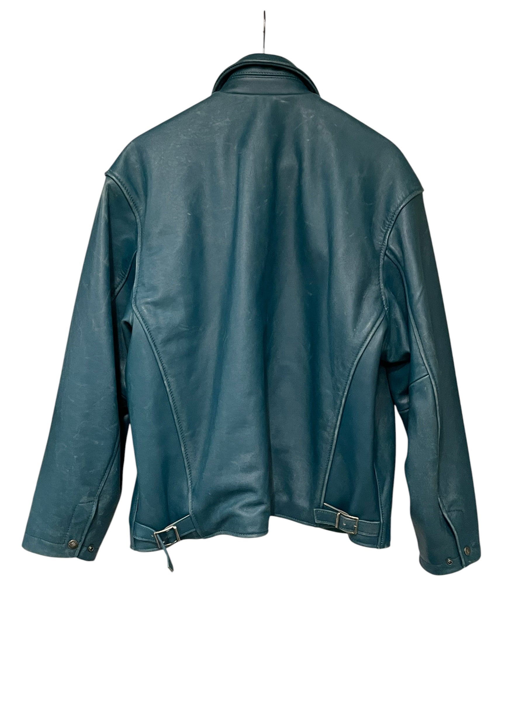 Supreme/Schott/Leather Jkt/XL/Leather/BLU/LEATHER RACER JACKET view 2