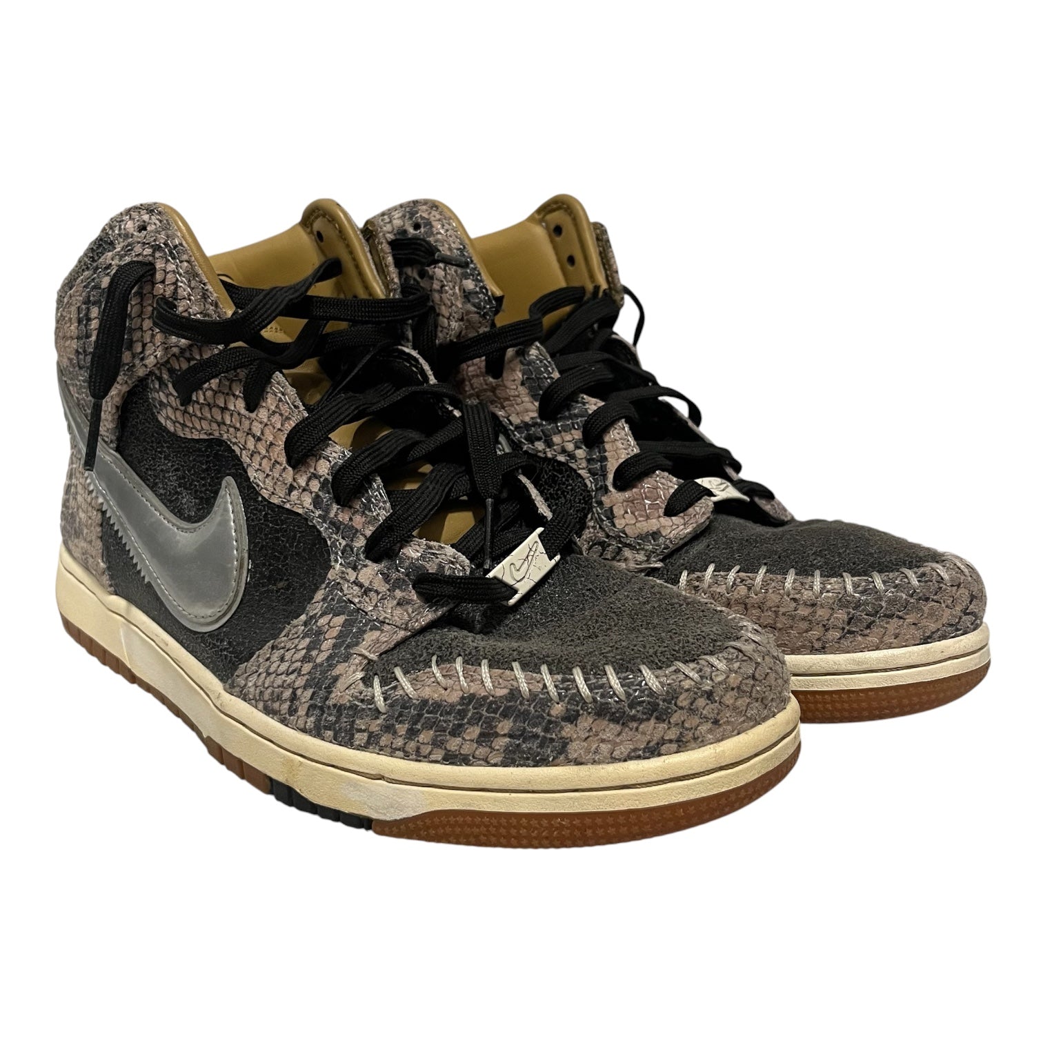 NIKE/DUNK CMFT PRM QS/Hi-Sneakers/US 10/Animal Pattern/Leather/BEG/716714-001 view 1