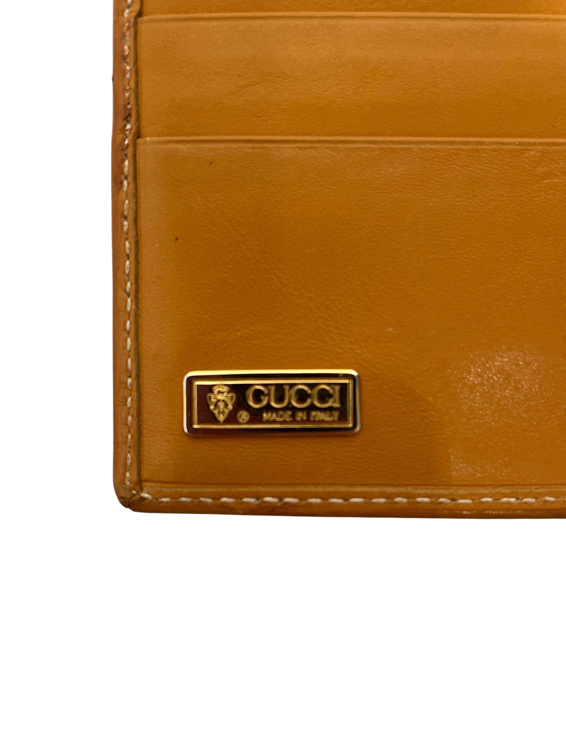 GUCCI/Trifold Wallet/Monogram/BEG/L's/leather outline view 4