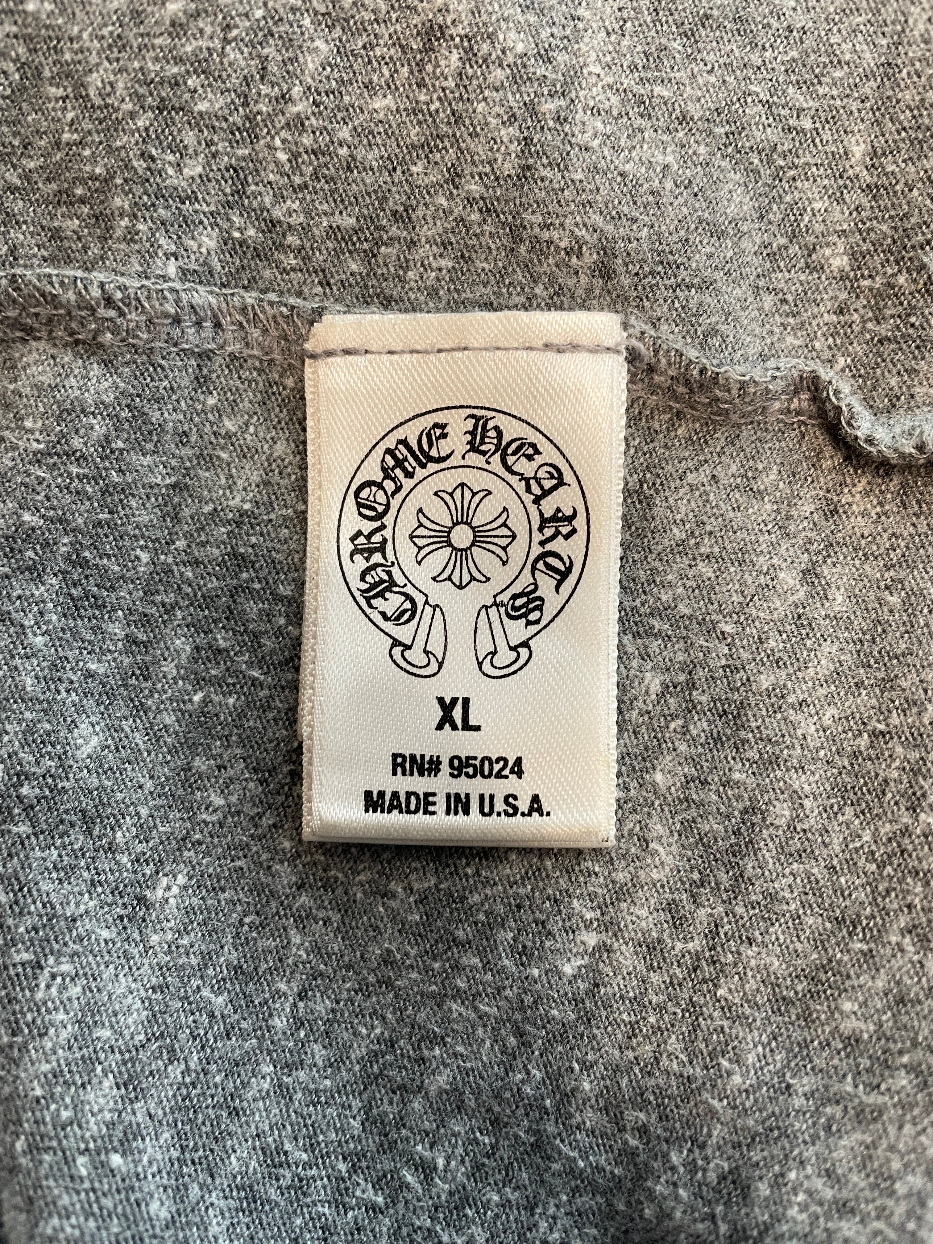 CHROME HEARTS/T-Shirt/XL/Cotton/GRY/V NECK/ 007-013172 view 6