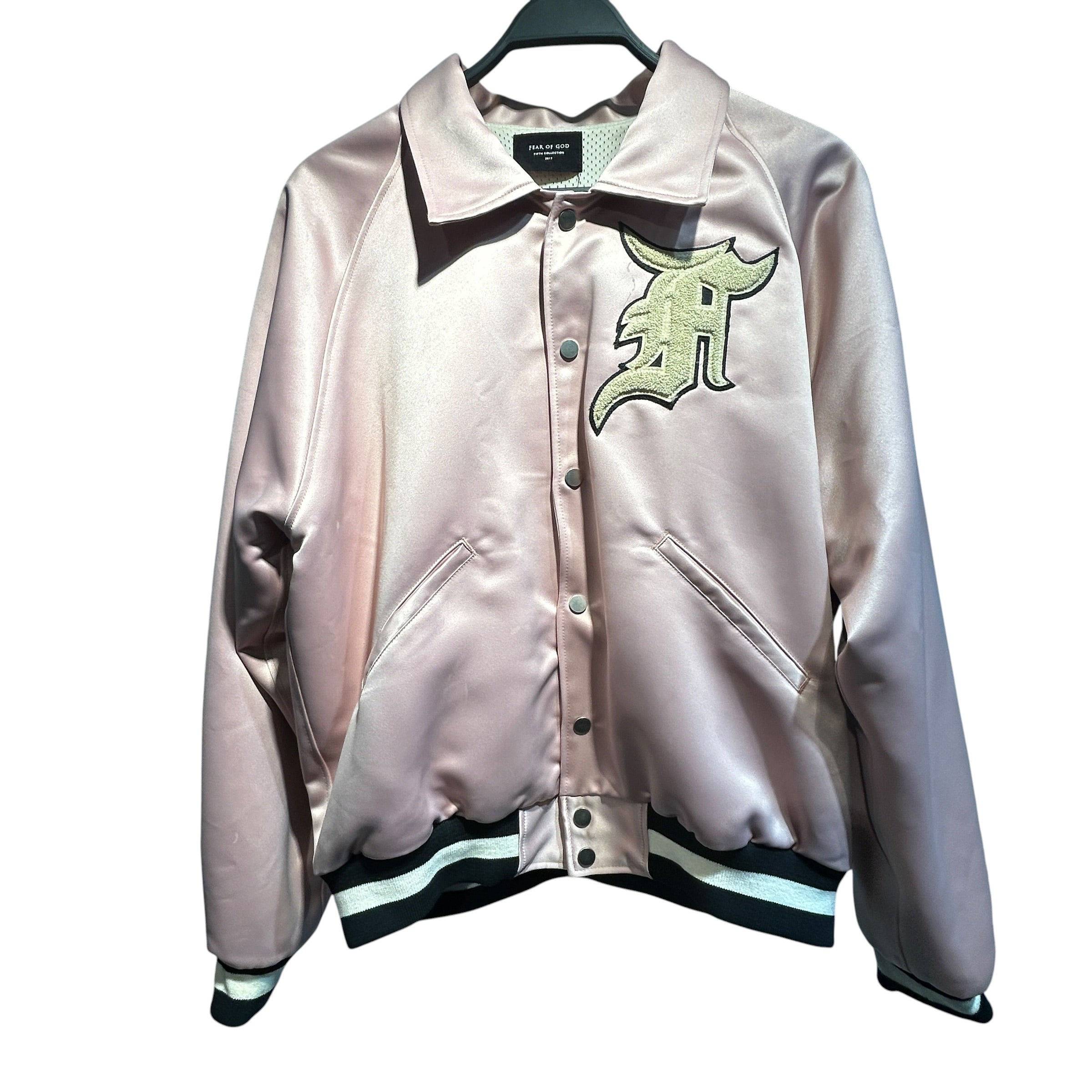 FEAR OF GOD/Jacket/L/Nylon/PNK/fifth collection satin basebal view 1