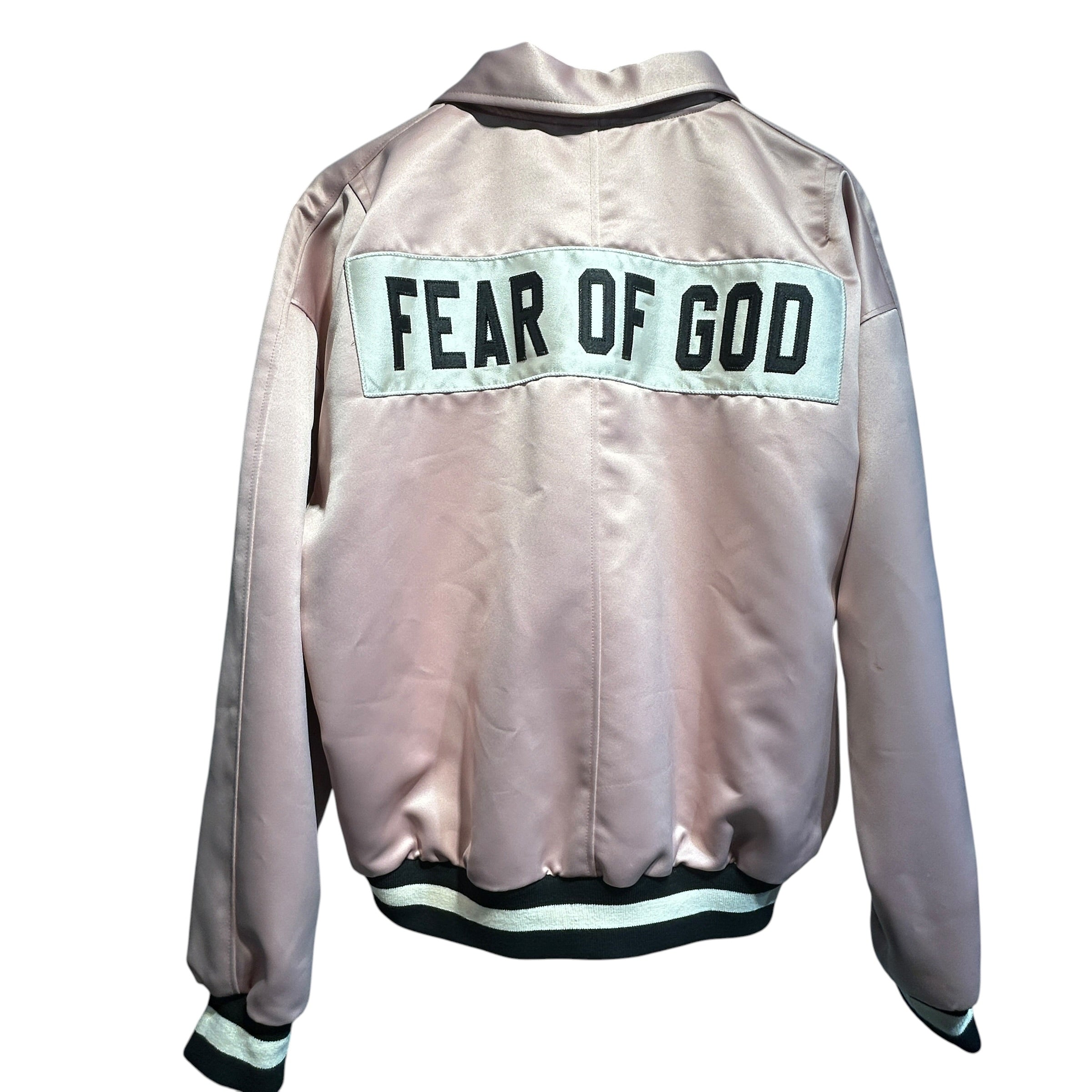 FEAR OF GOD/Jacket/L/Nylon/PNK/fifth collection satin basebal view 2