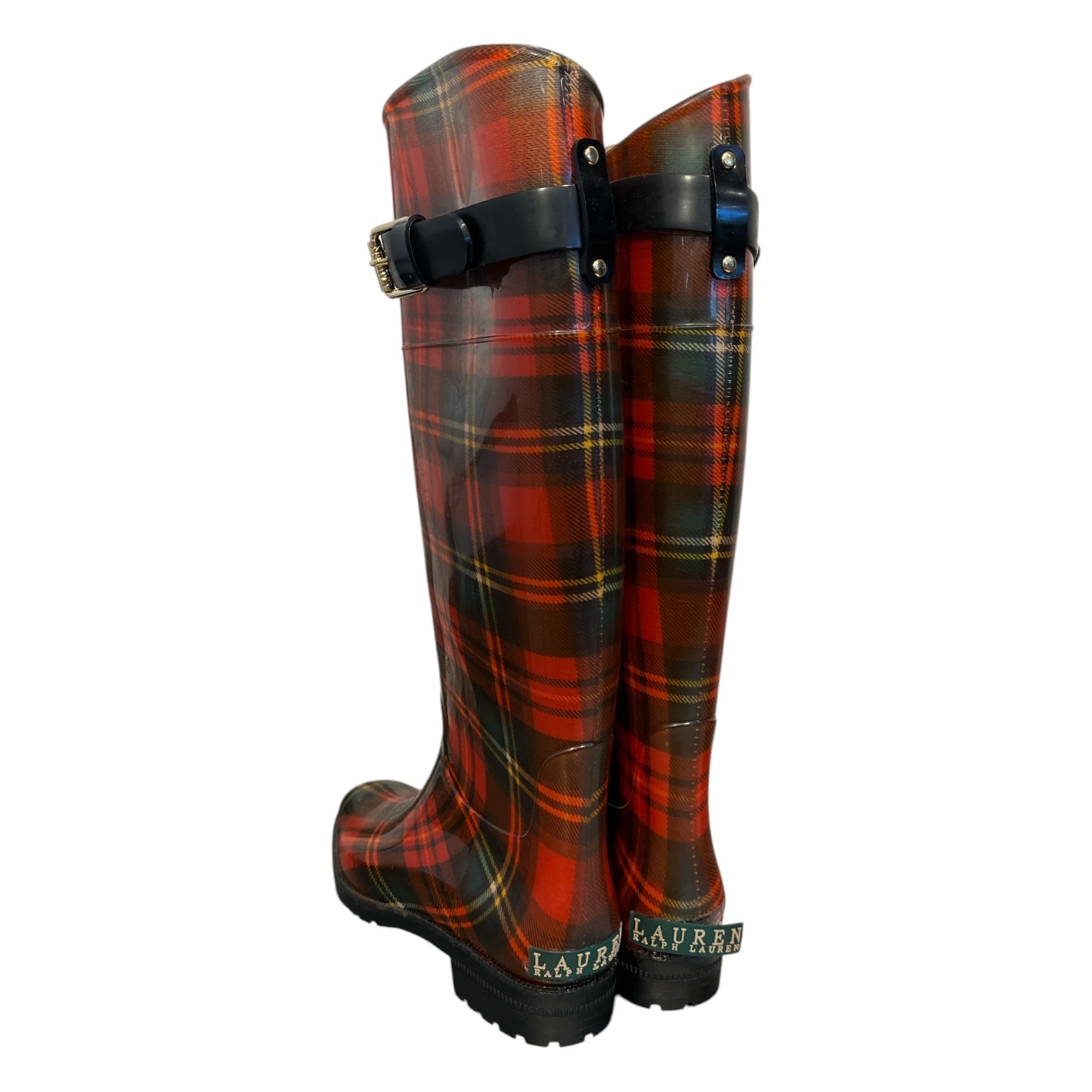 POLO RALPH LAUREN/Rain Boots/US 5/RED/PLAID RUBBER RAIN BOOTS view 2