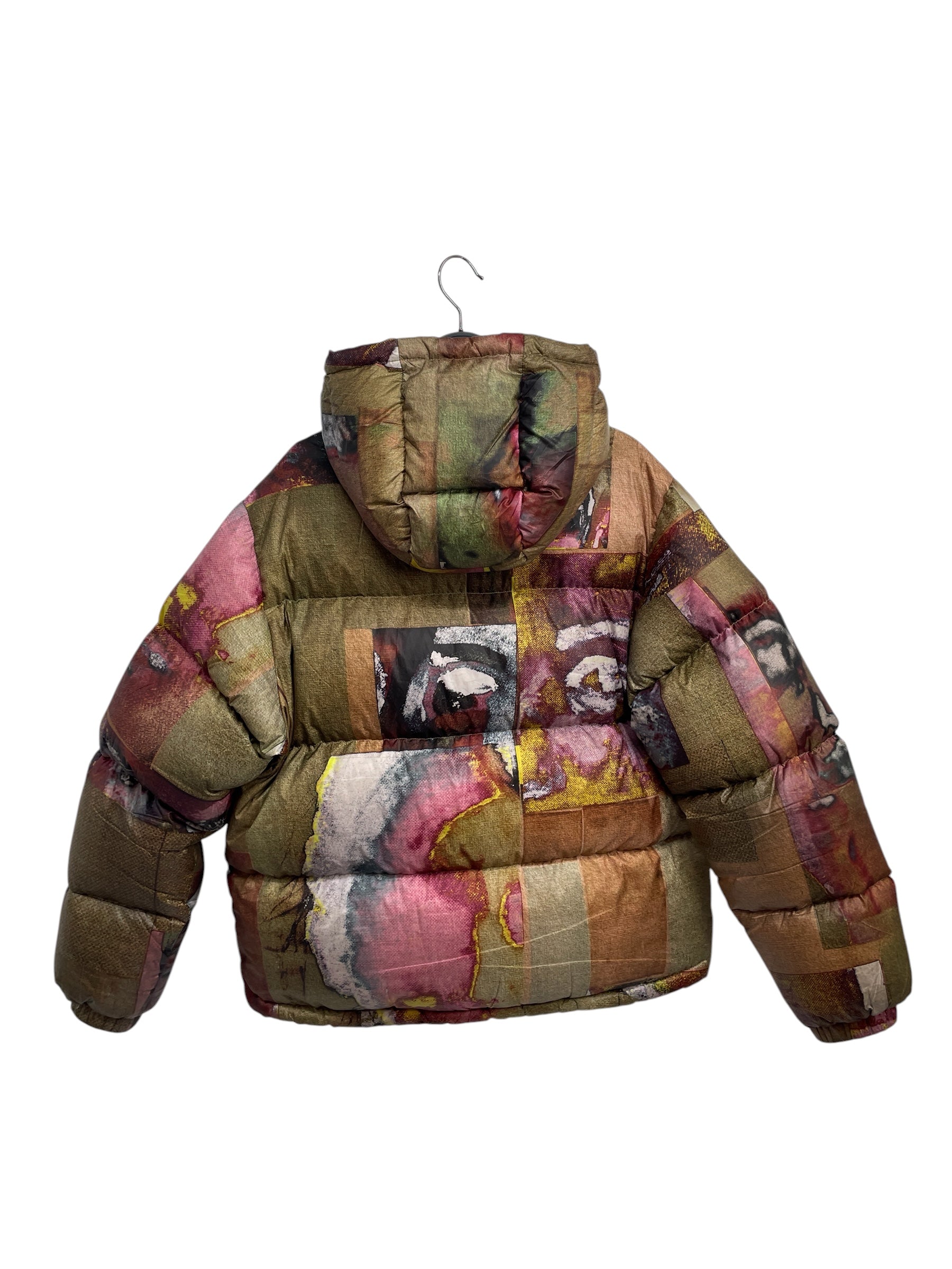 KIDSUPER STUDIOS/Puffer Jkt/S/Polyester/KHK/All Over Print/PRINTED FACES PUFFER view 2