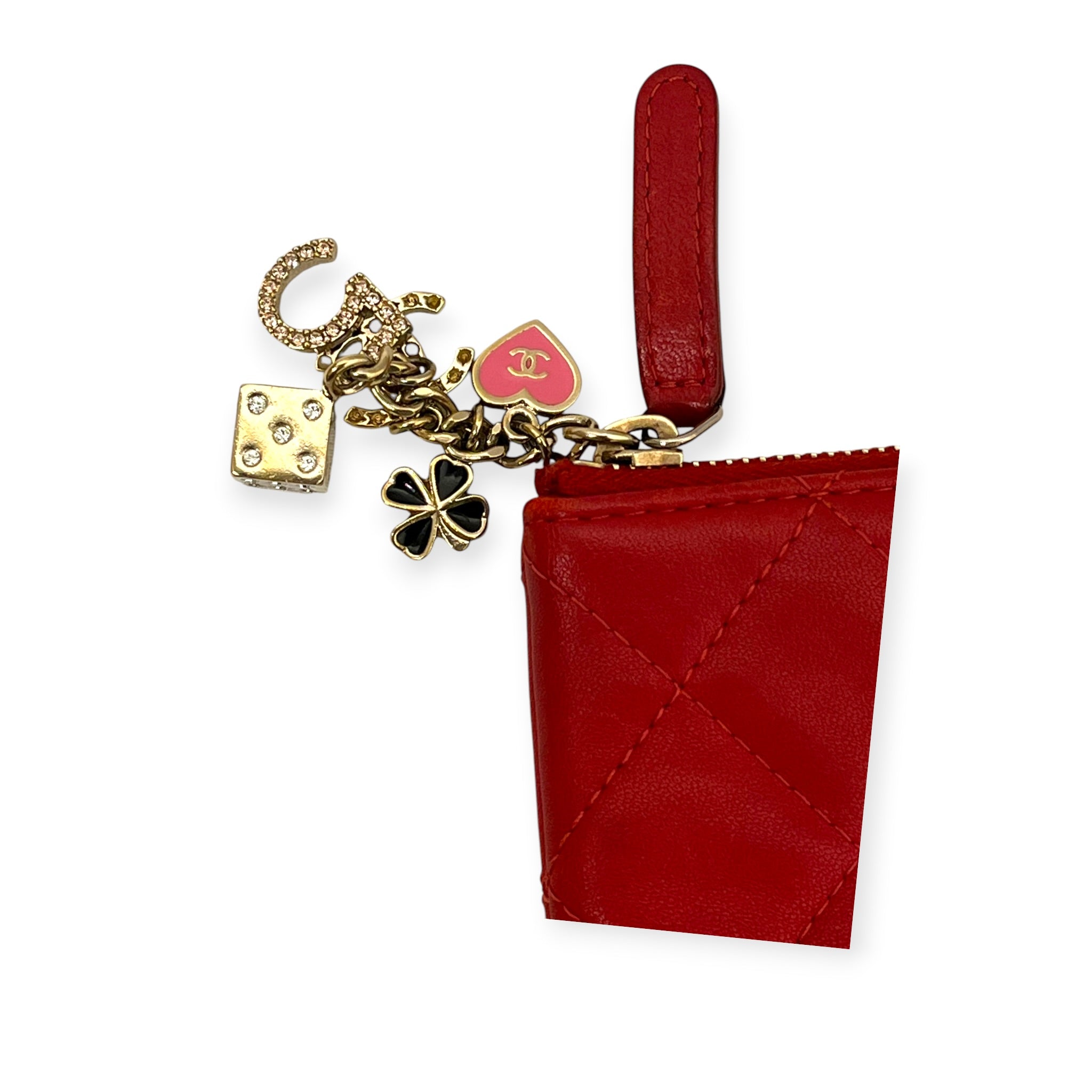 CHANEL/Pouch/Lambskin/RED/RED POUCH CC CASINO view 2