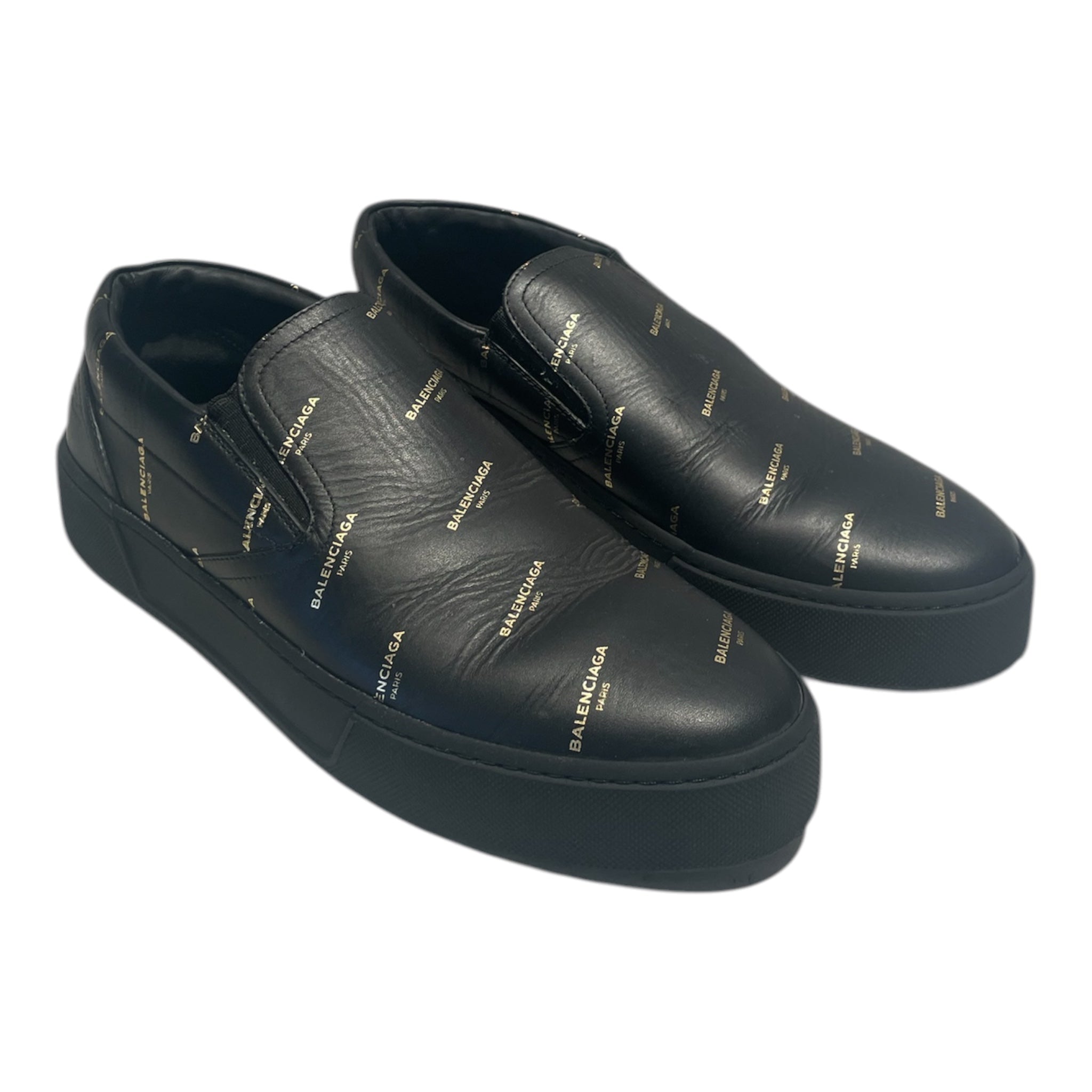 BALENCIAGA/Low-Sneakers/EU 42/All Over Print/Leather/BLK/ view 1